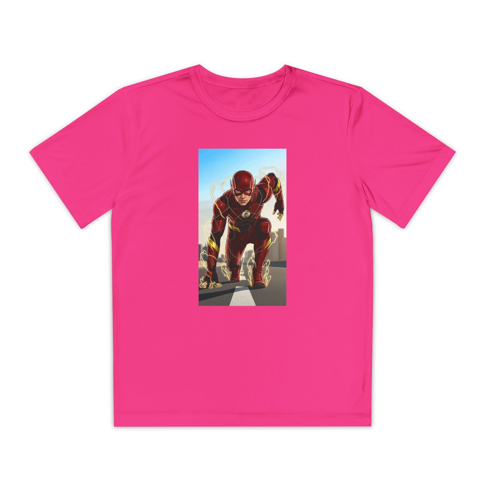 The Flash Superhero Marvel Youth T-Shirt, Kid's Superhero Tee, Children's Graphic Shirt, Comic Book Character Top, Kids Costume Apparel