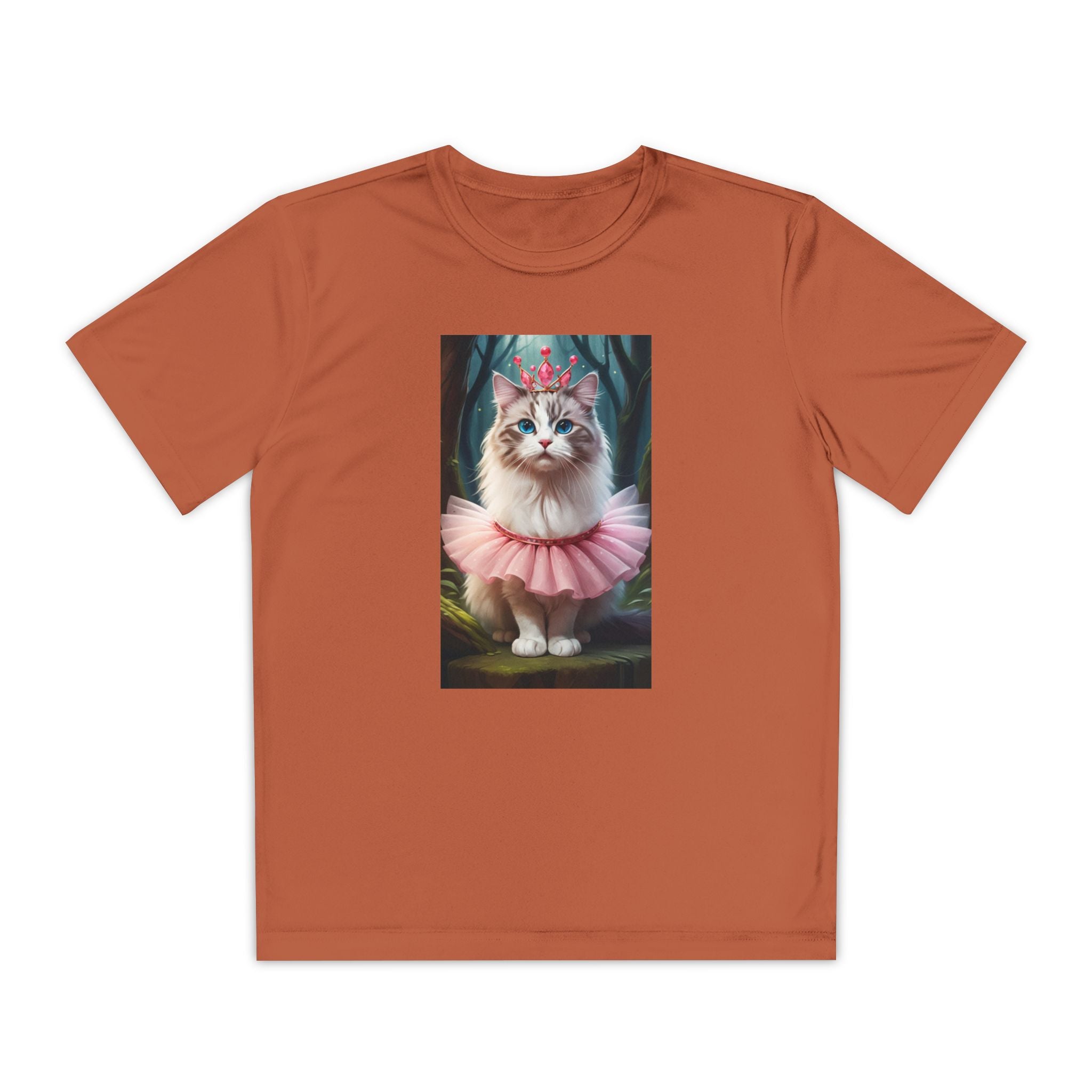 Graphic Tee, Cute Cartoon Kitten, Kids Animal Lover Shirt, Kitty Princess Design, Youth Tee for Girls and Boys, Funny Cat Shirt, Gift for