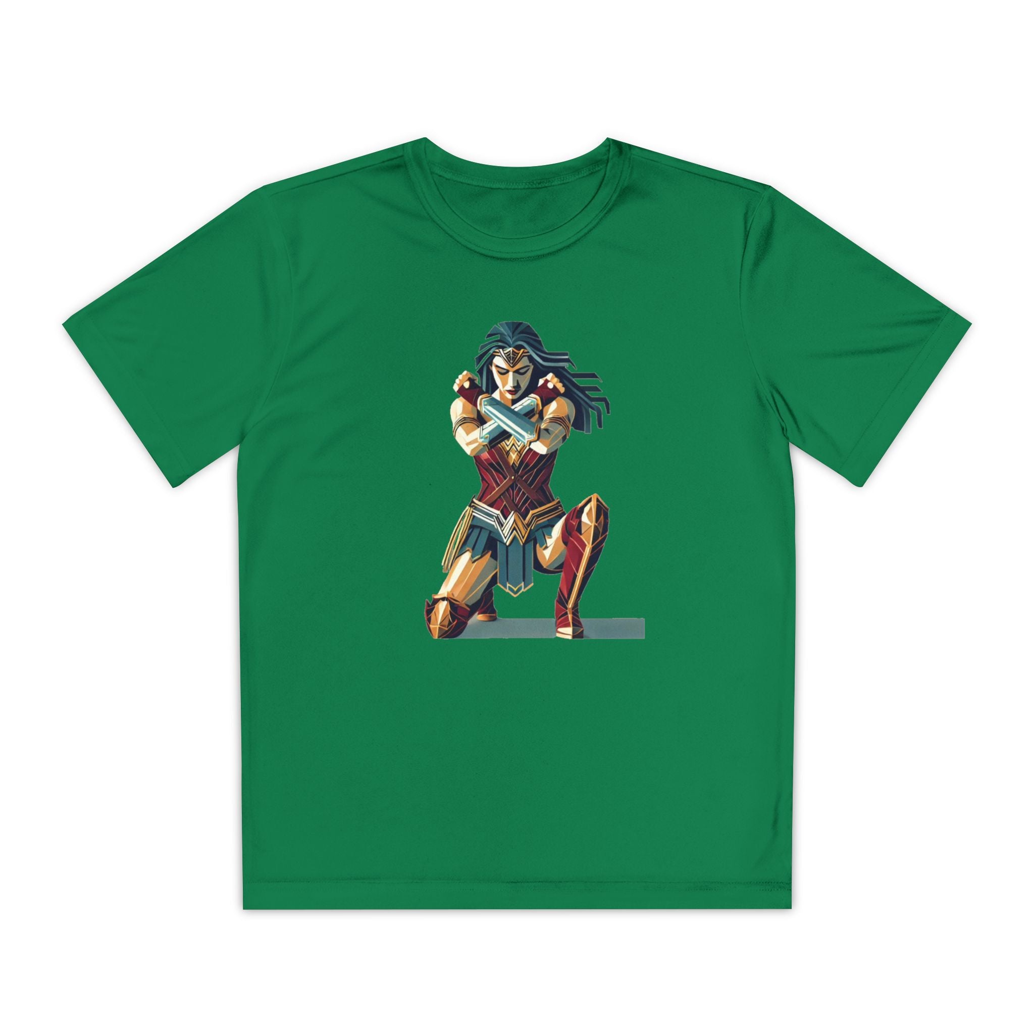Wonder Woman Youth T-Shirt Sports Graphic Tee, Cool Athletic Shirt for Kids, Perfect for Sports Events, Team Spirit