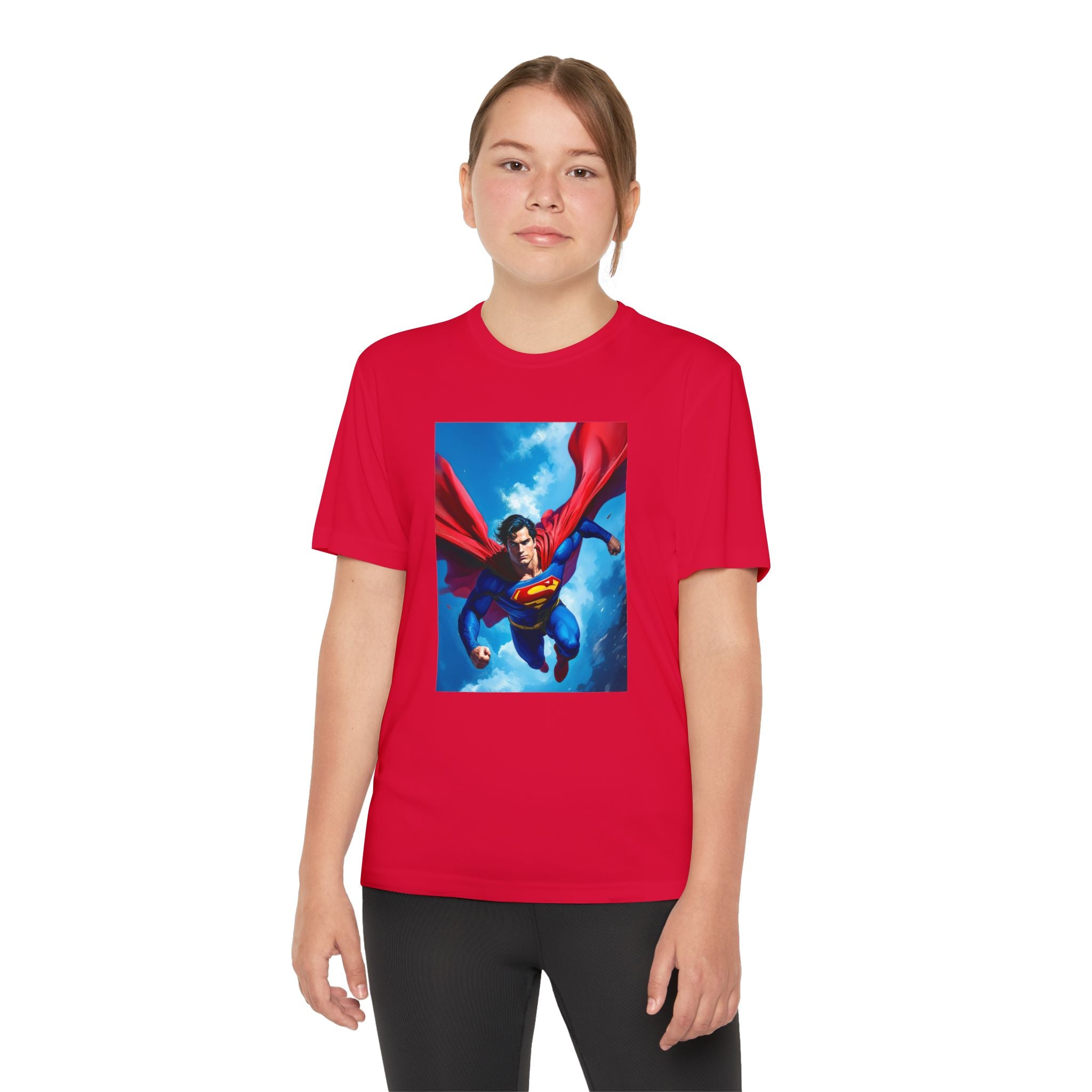Superman Superhero Marvel T-Shirt, Youth Competitor Tee,  Kids Comic Book Hero Top, Children's Graphic Tee, Youth Super Power T-Shirt