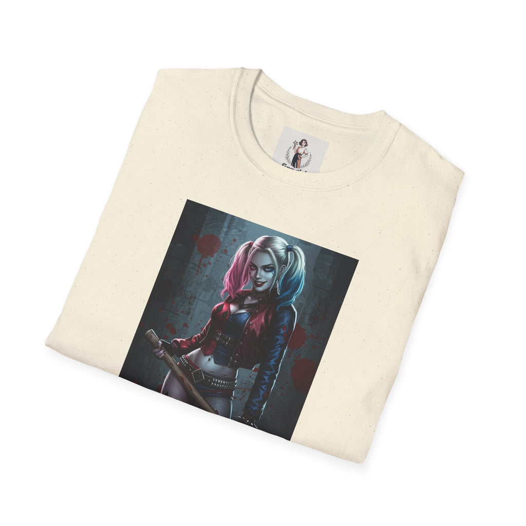 Haily Quinn Superhero Marvel Unisex Softstyle T-Shirt, Comic Book Tee, Graphic Novel Shirt, Geeky Clothing, Cosplay Costume Top