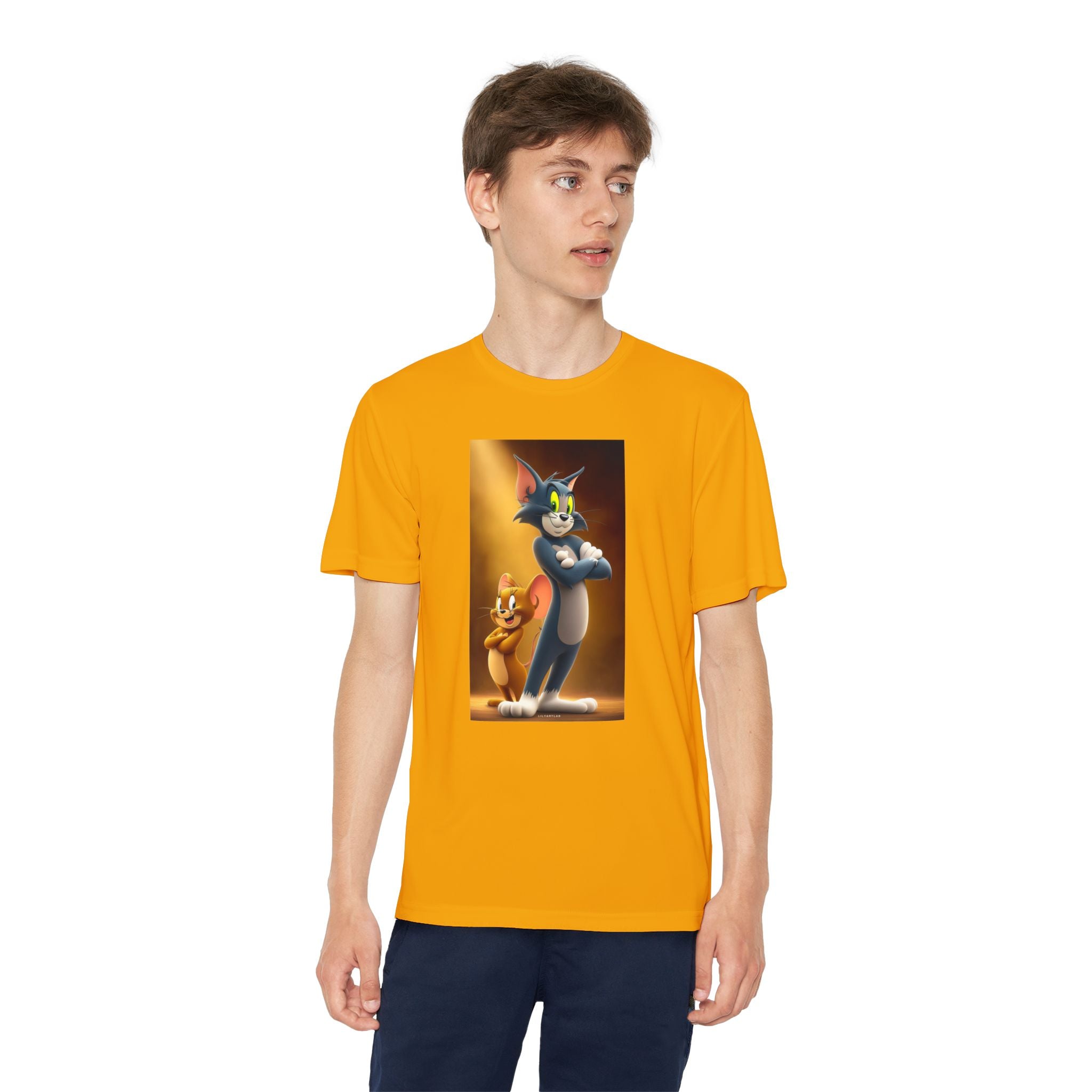 Youth Competitor Tee with Tom And Jerry design, Cartoon Graphic Kid's T-Shirt, Kids Tee, Children's Clothing, Funny Tee for Boys and Girls