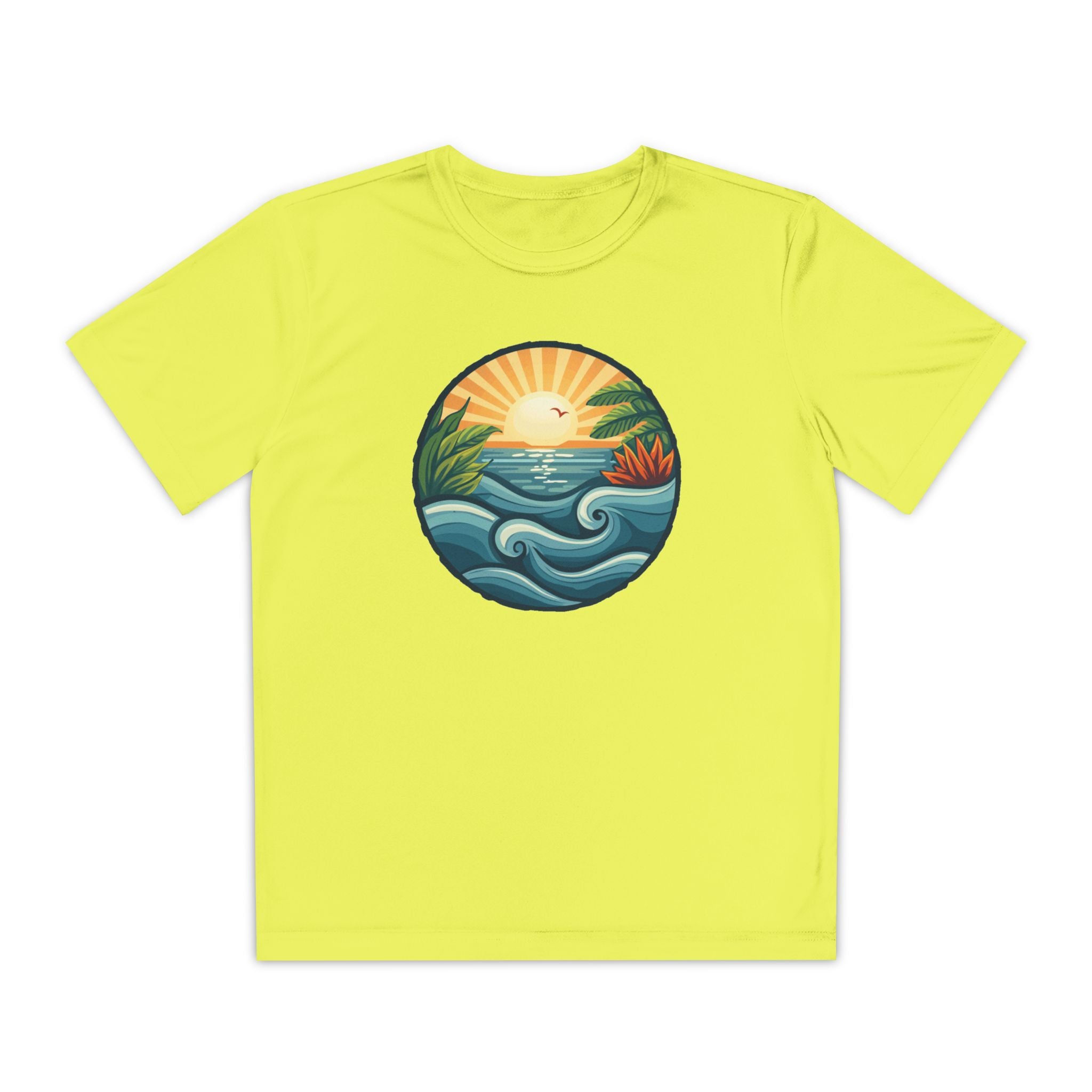 Beach Shirt Youth Competitor Tee, Kids Surf Tee, Summer Vacation Top, Ocean Lover T-Shirt, Coastal Clothing