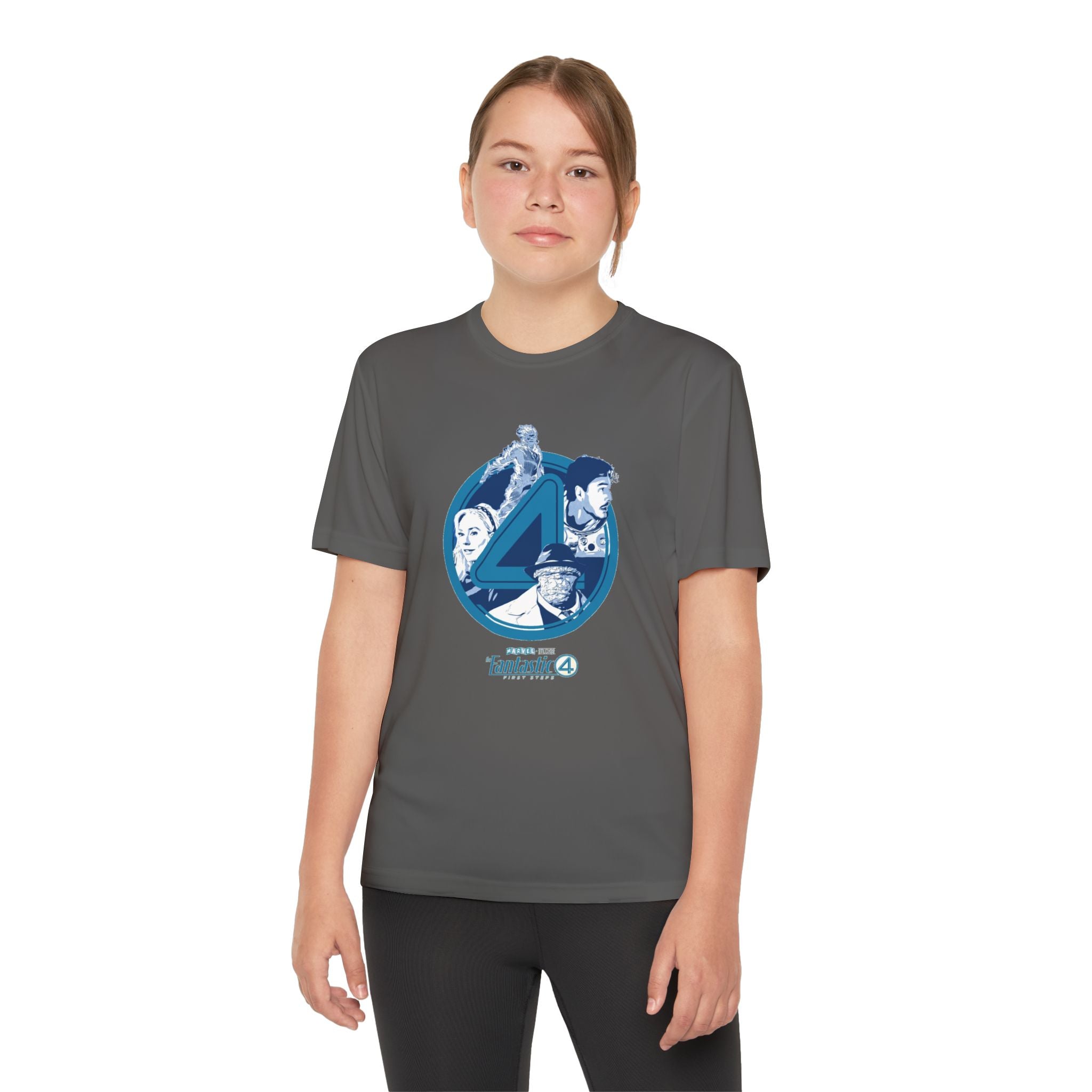 Fantastic 4 Youth T-Shirt Sports Graphic Tee, Cool Athletic Shirt for Kids, Perfect for Sports Events, Team Spirit