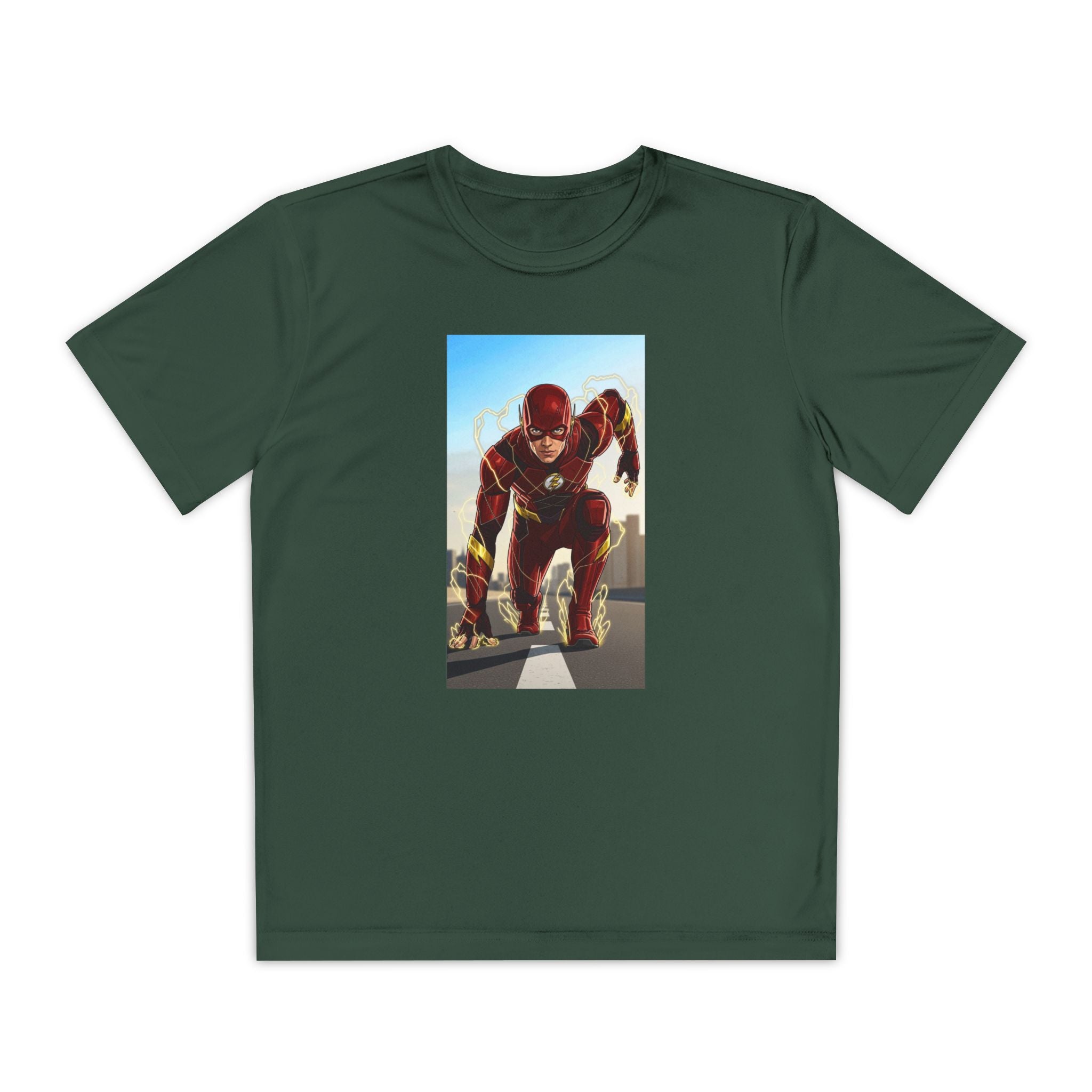 The Flash Superhero Marvel Youth T-Shirt, Kid's Superhero Tee, Children's Graphic Shirt, Comic Book Character Top, Kids Costume Apparel