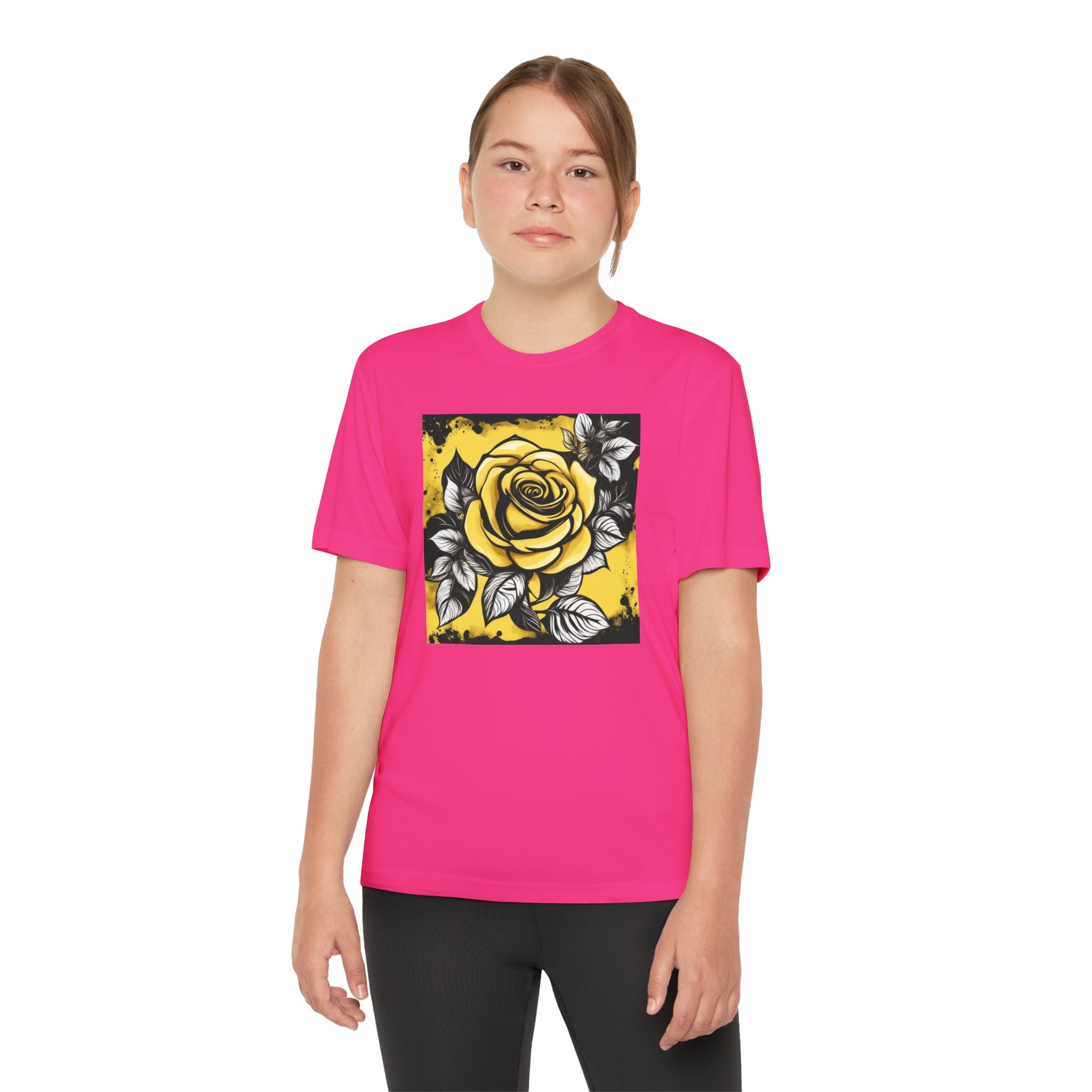 Flower Youth Tshirt, Girls Floral Tee, Kids Spring Shirt, Children's Botanical Top, Teen Blossom T-Shirt
