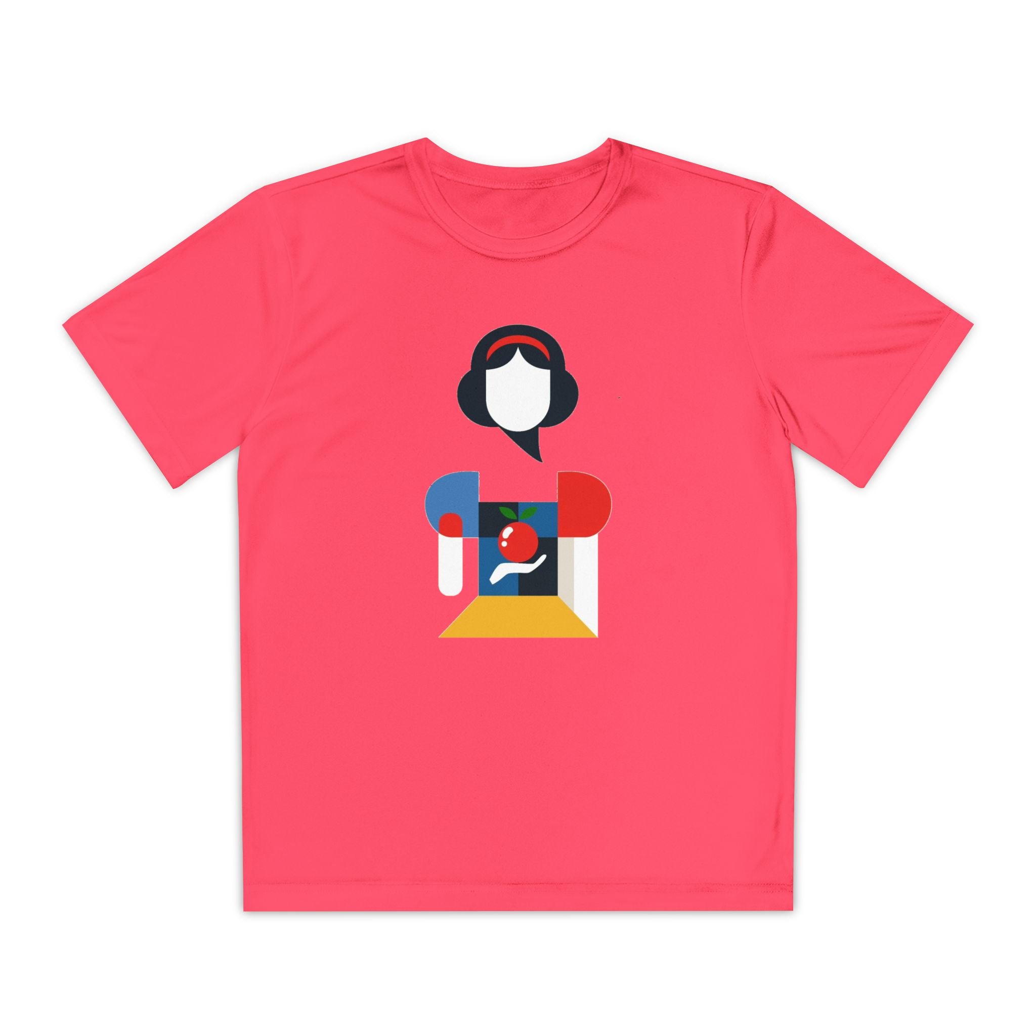 Snow White Youth T-Shirt Sports Graphic Tee, Cool Athletic Shirt for Kids, Perfect for Sports Events, Team Spirit