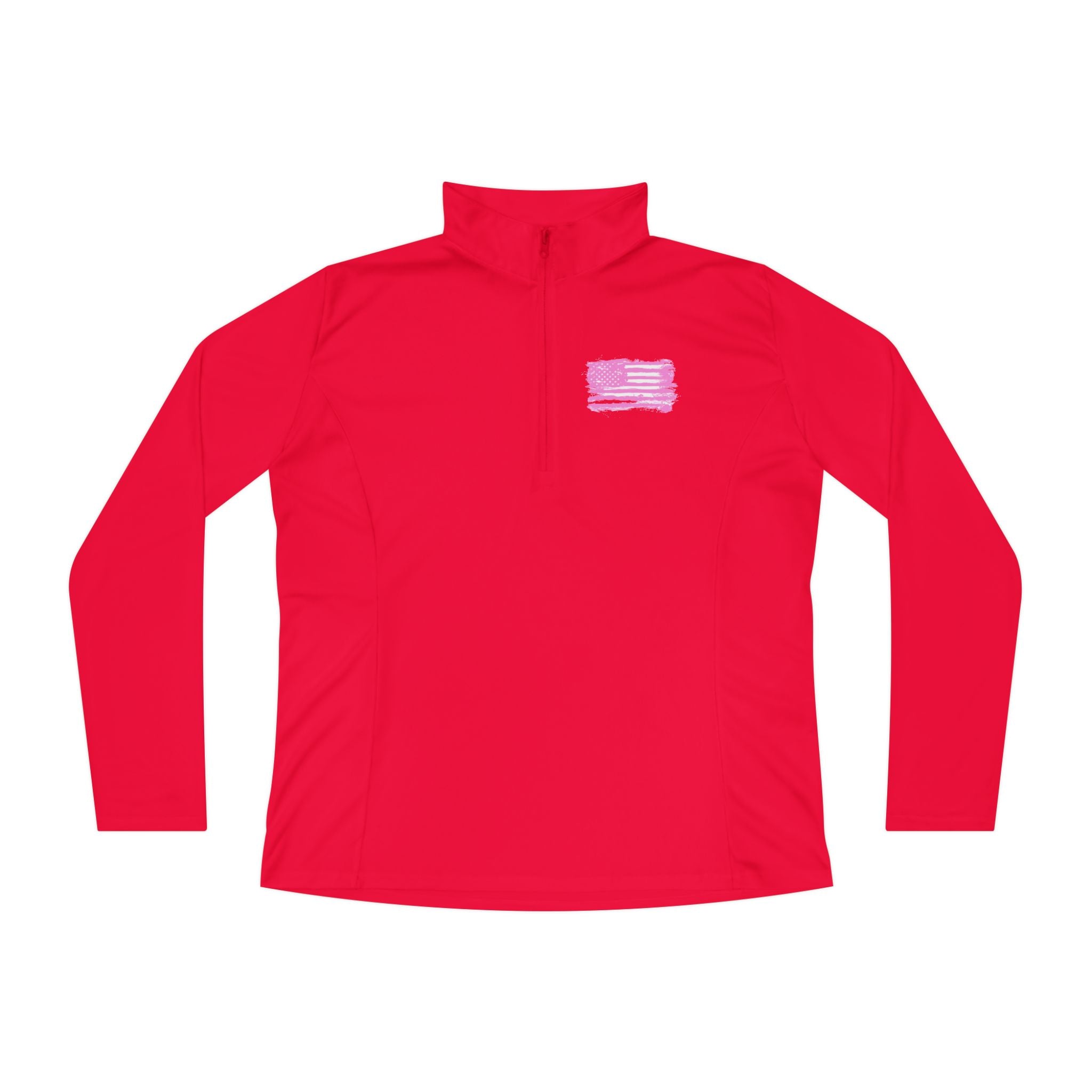 Ladies Quarter-Zip Pullover with Motivational Running Design, Athletic Apparel, Activewear, Sportswear, Fitness Gift, Running Top