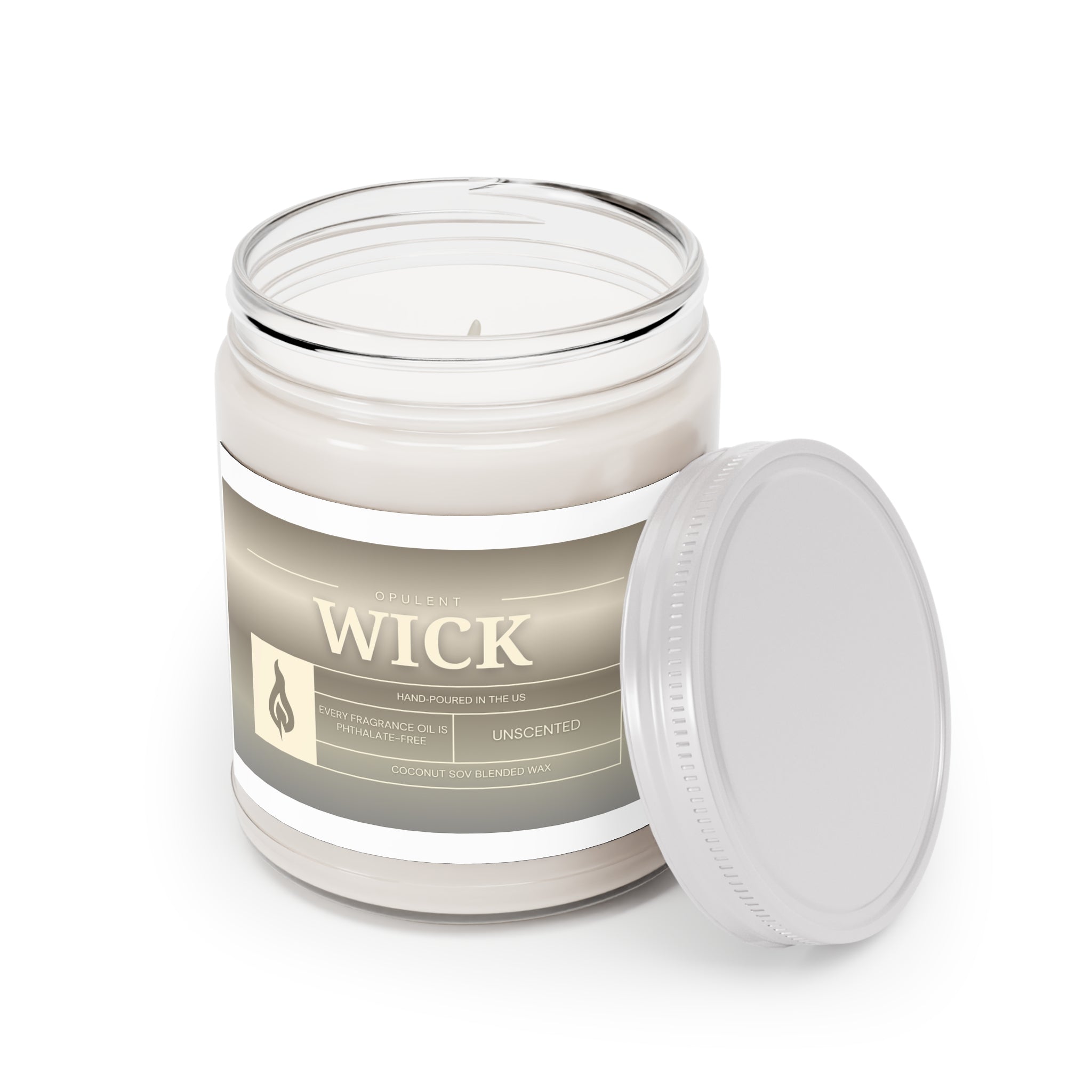 Soy Candles, OPULENT Wick, Hand-poured in the US, White Lid, 9oz, Aromatherapy, Relaxation, Home Decor, Gift, Scented Candles