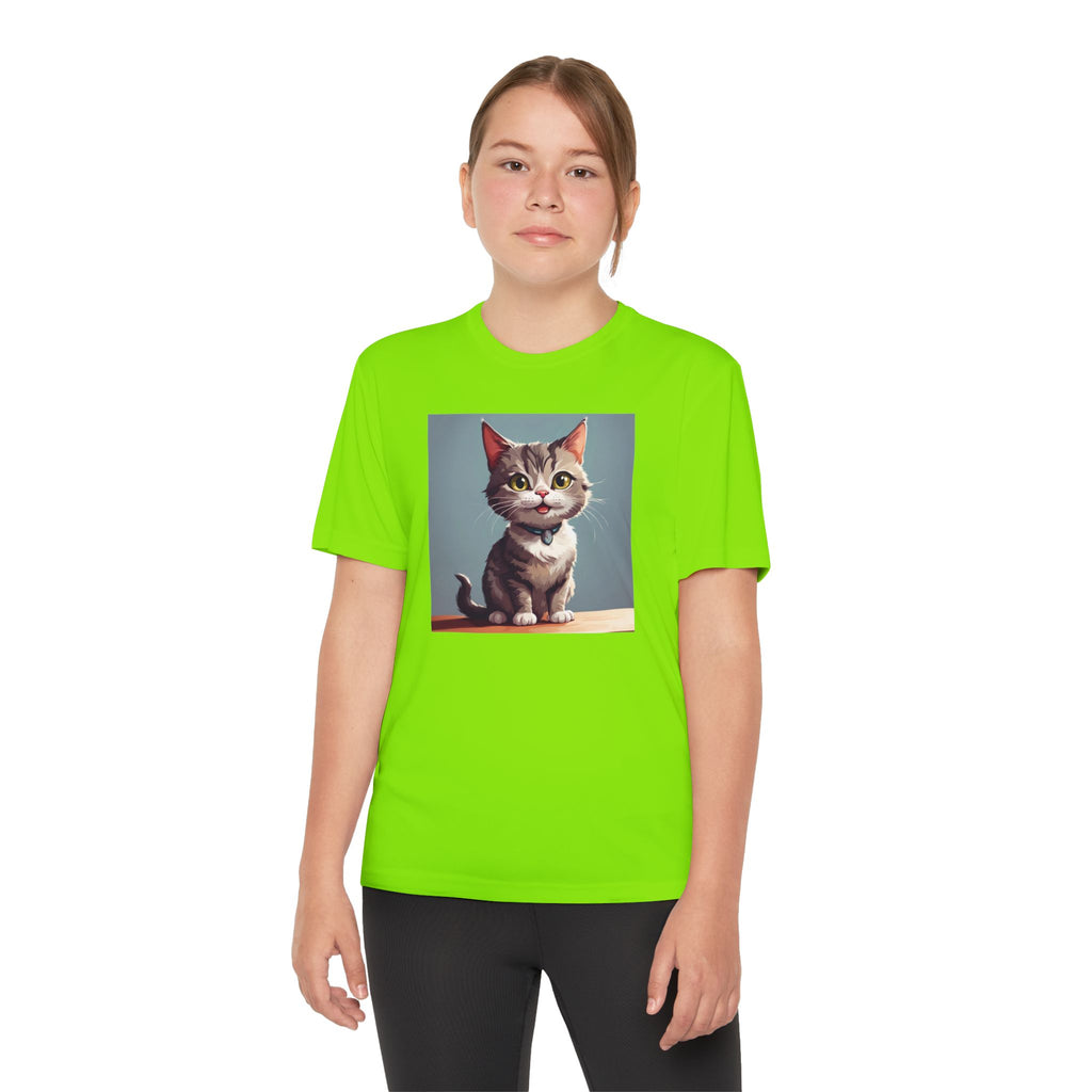 Youth Tee, Cute Kitten Graphic Shirt for Kids, Cat Lover Gift, Animal Theme Top, Children's Clothing, Feline Print Apparel