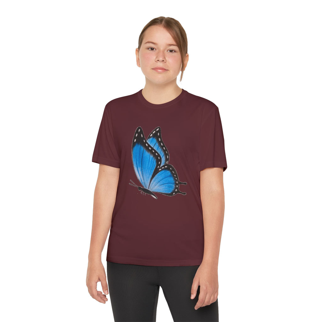 Butterffy Youth T-Shirt Sports Graphic Tee, Cool Athletic Shirt for Kids, Perfect for Sports Events, Team Spirit