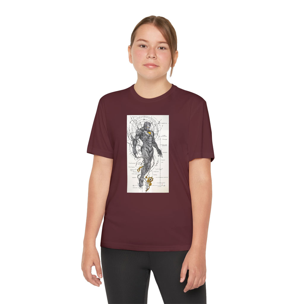 Superhero Youth T-Shirt Sports Graphic Tee, Cool Athletic Shirt for Kids