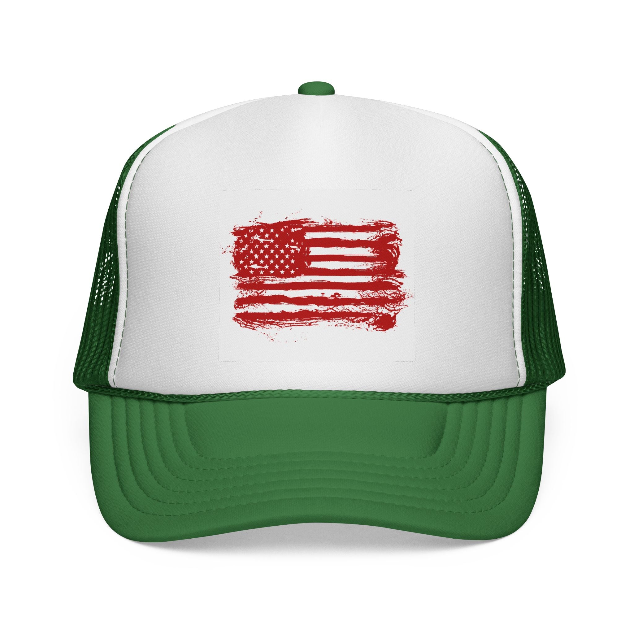 Patriotic Trucker Cap with American Flag Design, USA Hat, Summer Fashion, Outdoors Gear, Gift for Veterans, BBQ, 4th of July