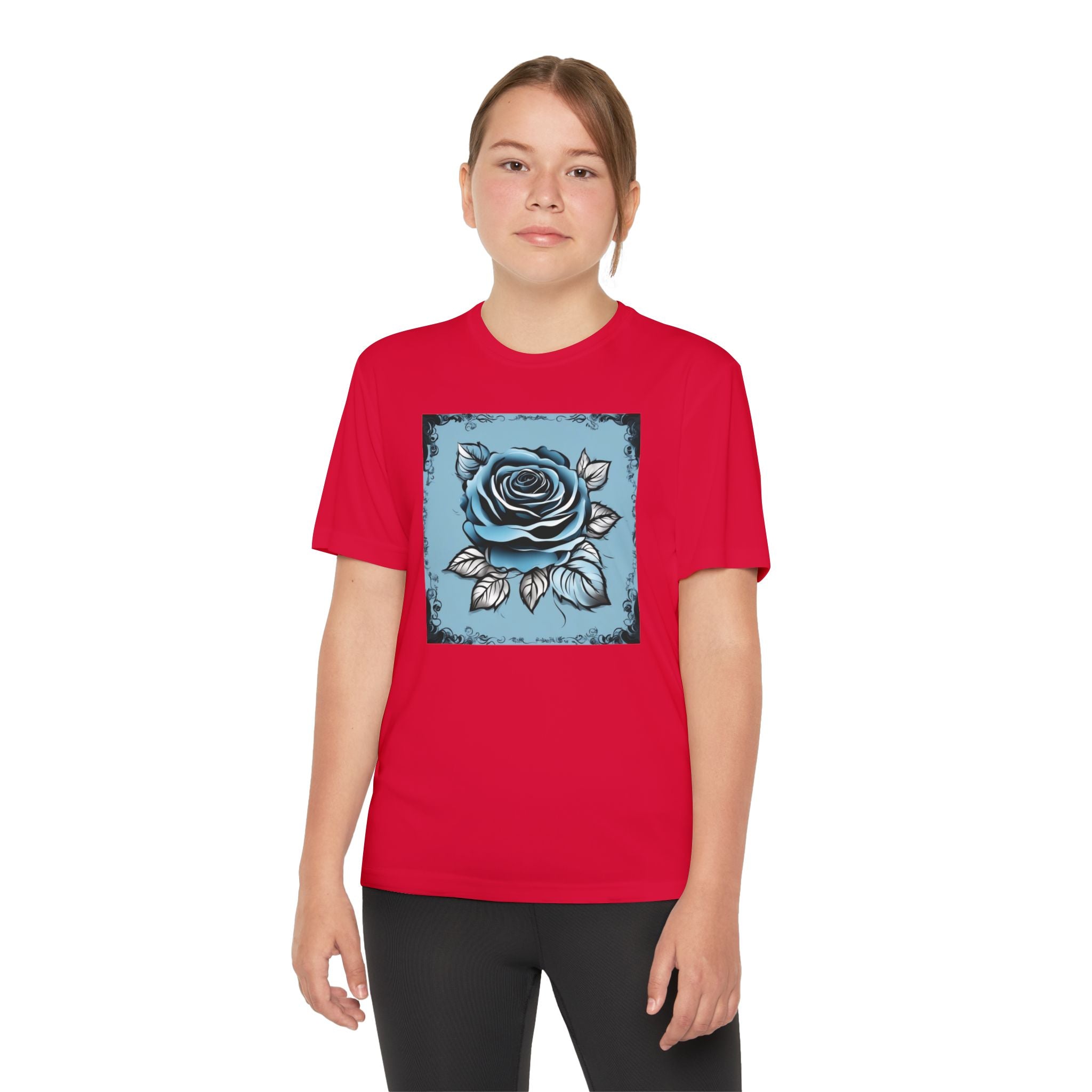 Flower Youth Tshirt, Girls Floral Tee, Kids Spring Shirt, Children's Botanical Top, Teen Blossom T-Shirt