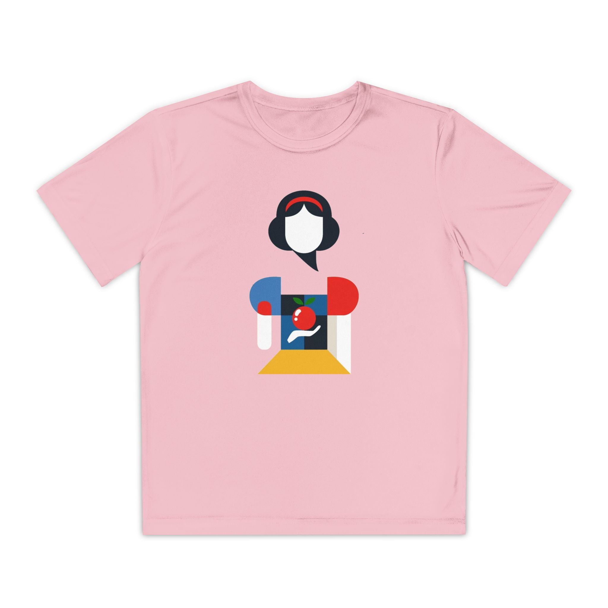 Snow White Youth T-Shirt Sports Graphic Tee, Cool Athletic Shirt for Kids, Perfect for Sports Events, Team Spirit