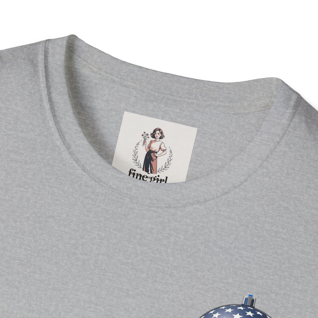 Santa Claus On A Tank Christmas ~ Unisex Softstyle T-Shirt