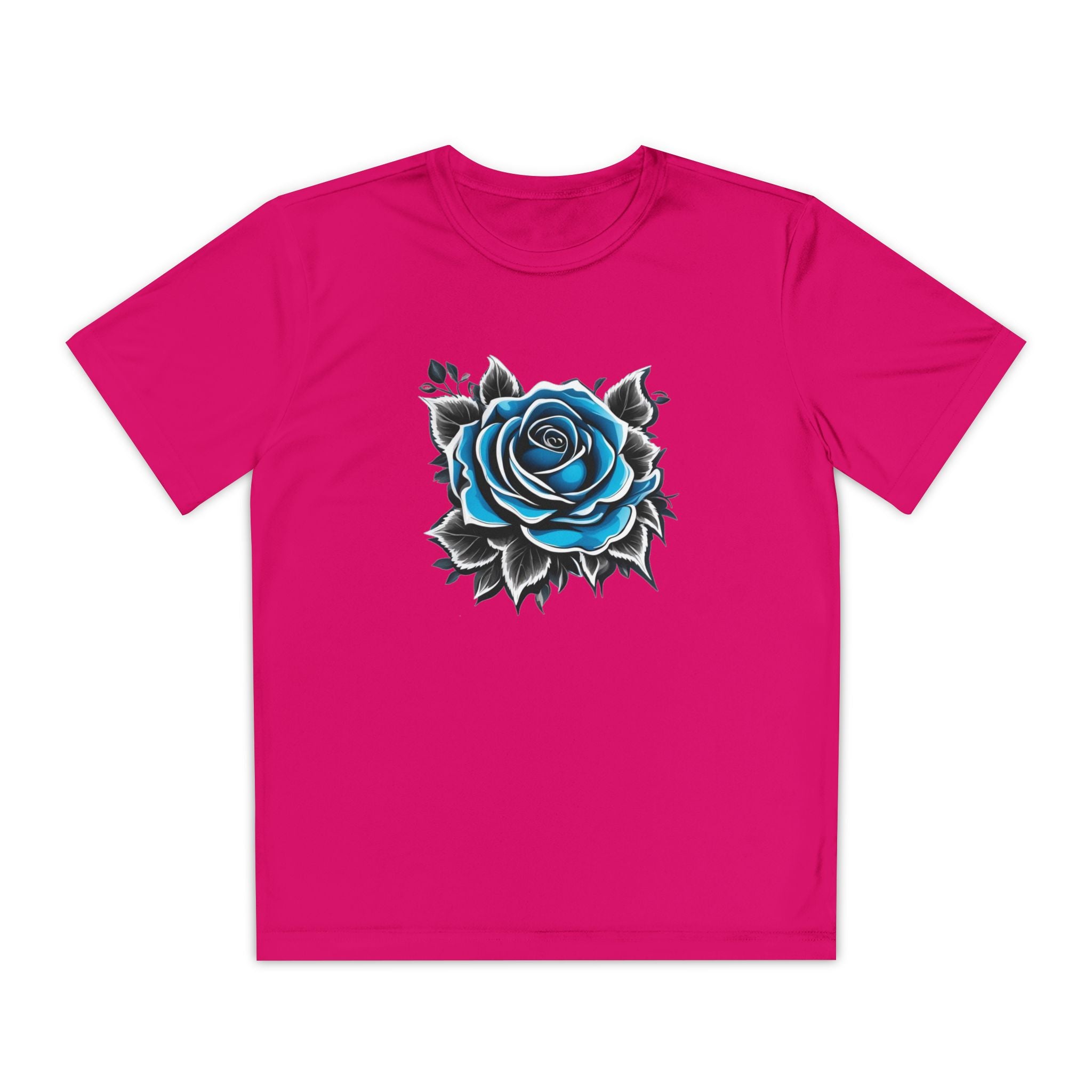 Flower Youth T-Shirt Sports Graphic Tee, Cool Athletic Shirt for Kids