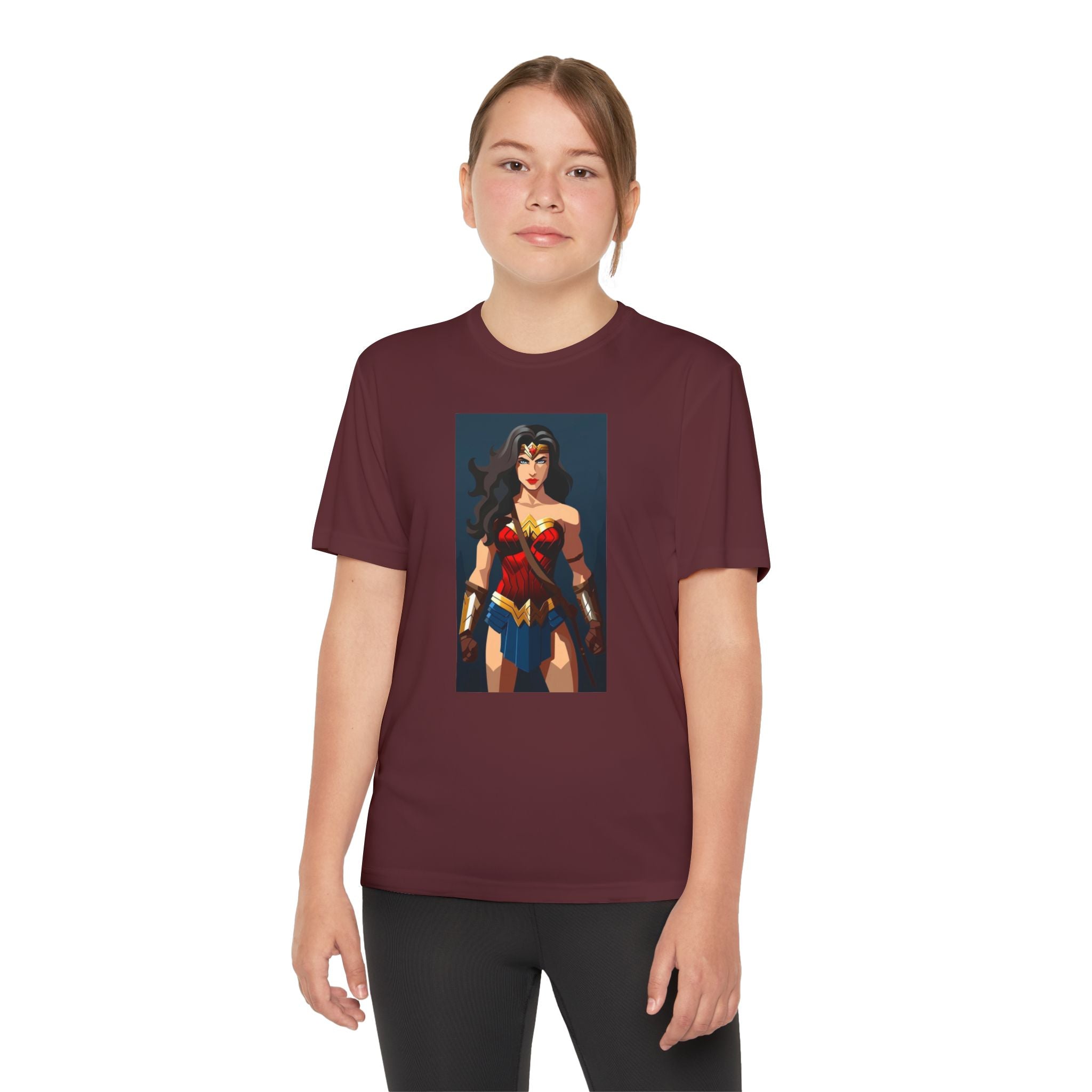 Superhero Youth T-Shirt Sports Graphic Tee, Cool Athletic Shirt for Kids
