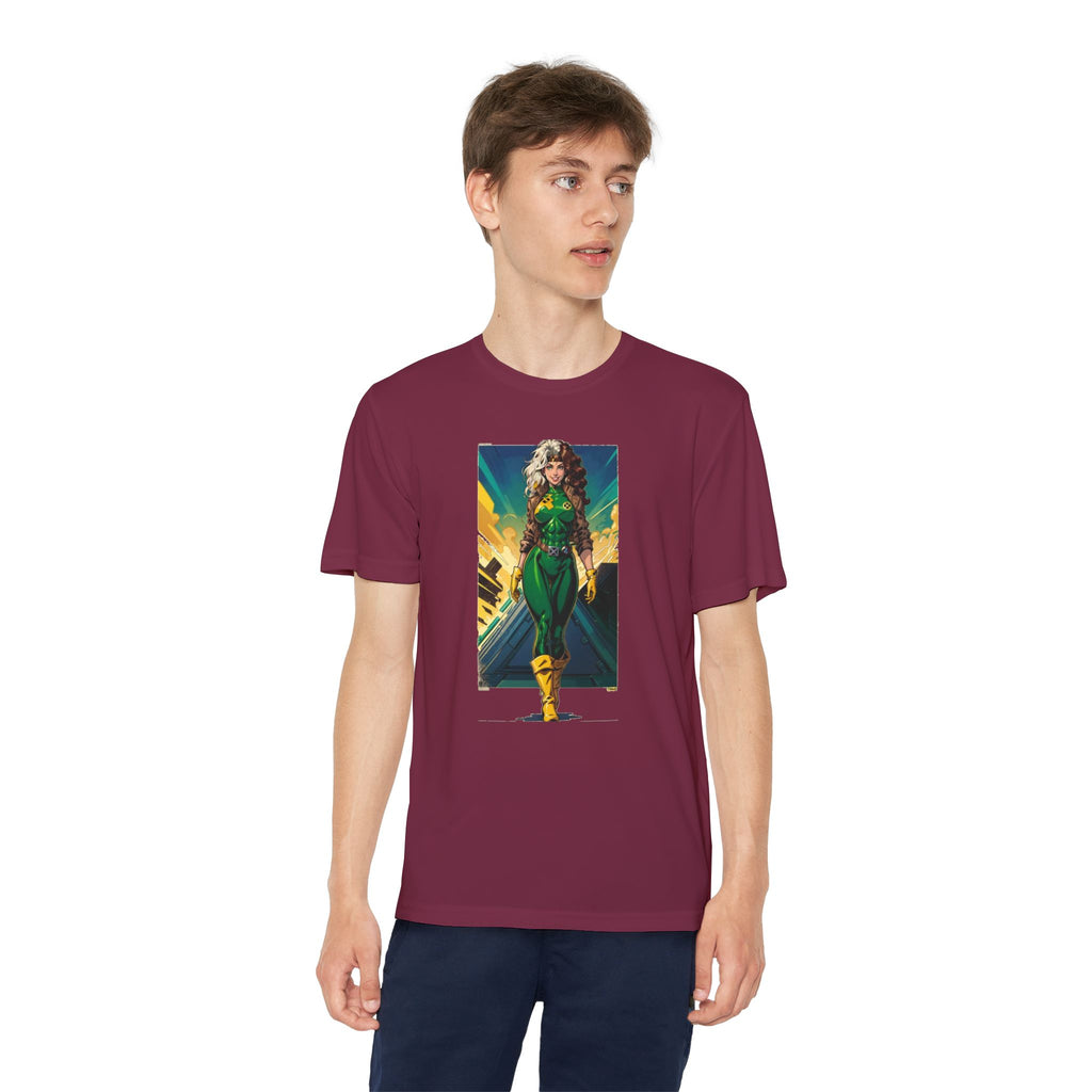 Superhero Youth T-Shirt Sports Graphic Tee, Cool Athletic Shirt for Kids