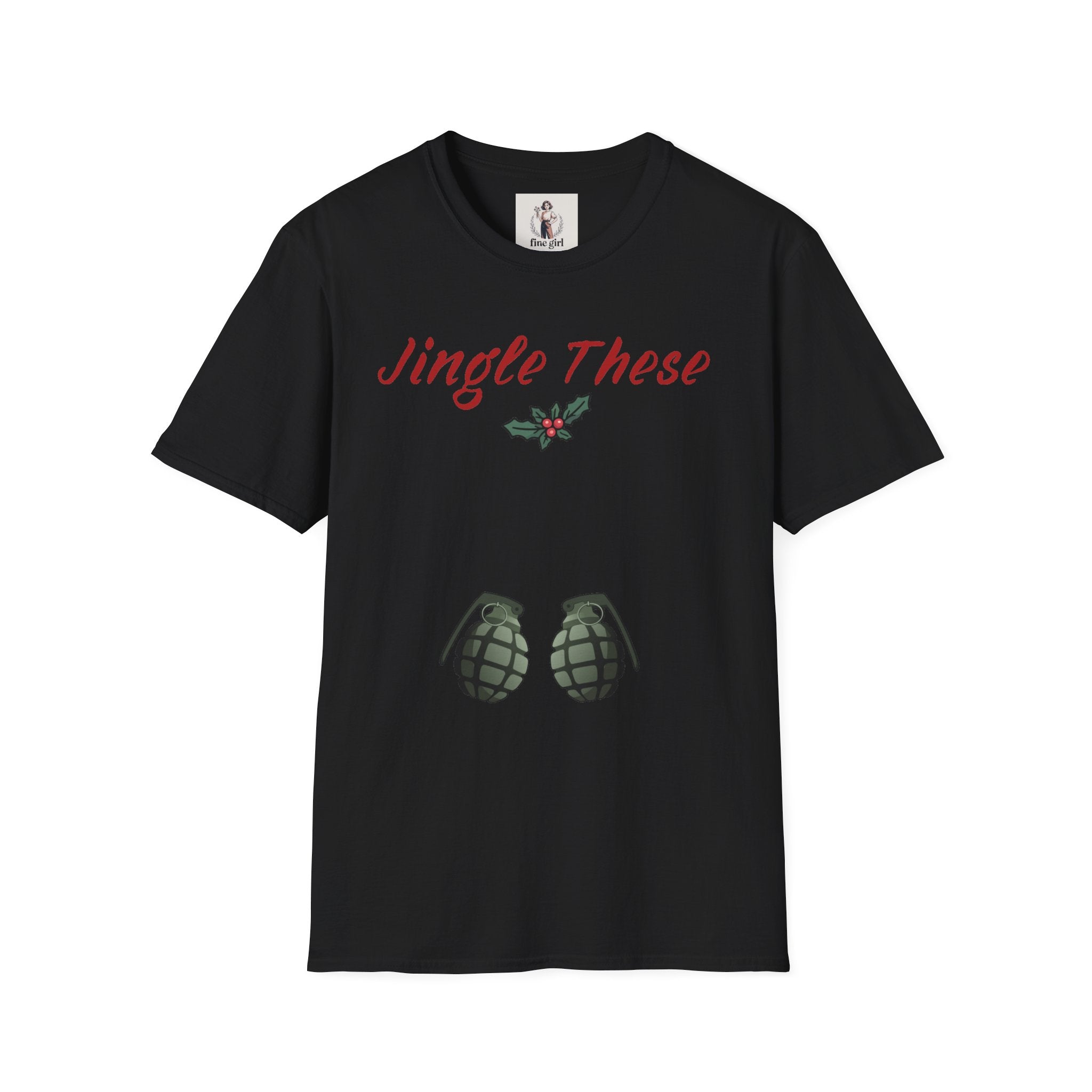 Jingle These Hand Grenades Christmas T-Shirt ~ Unisex Softstyle T-Shirt