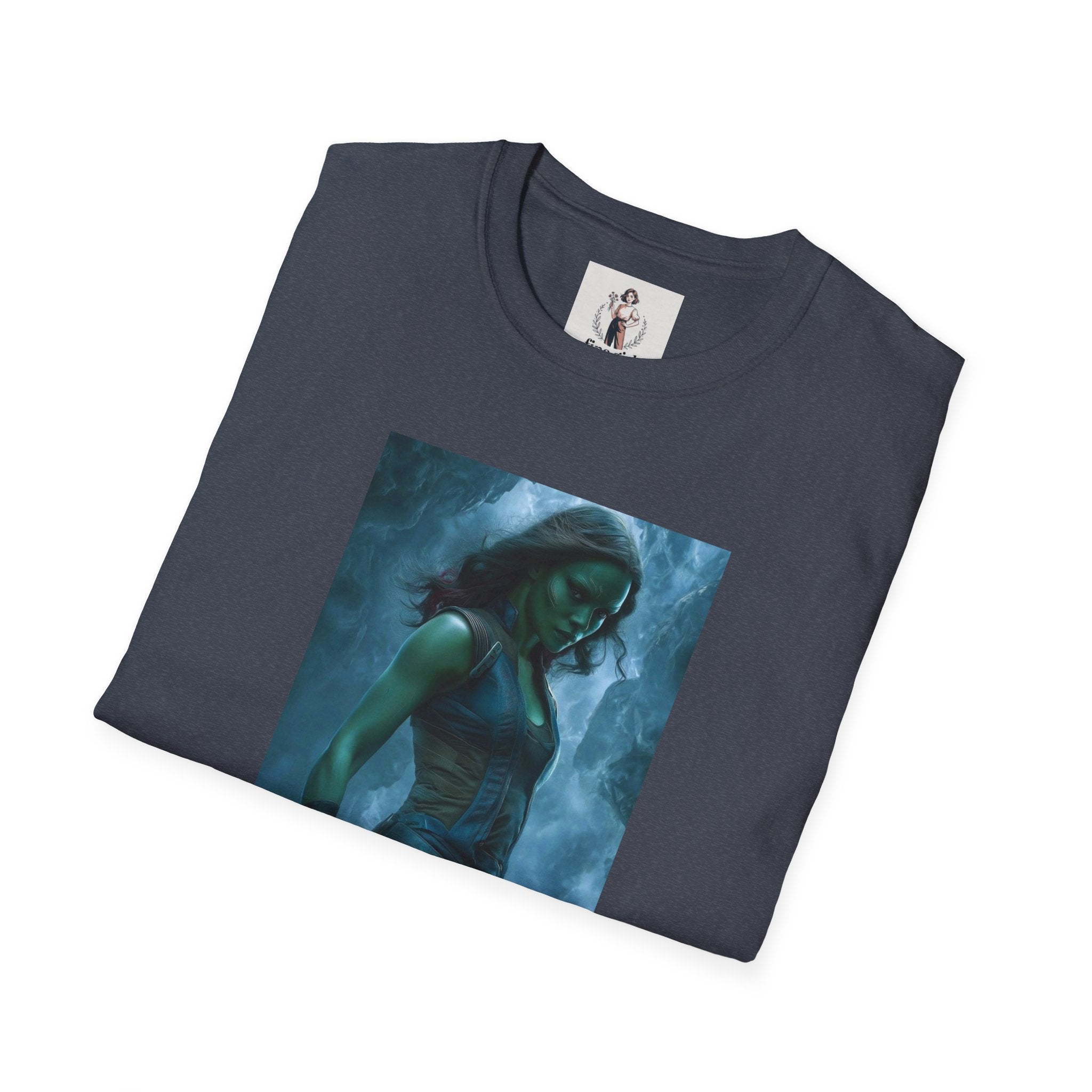 Gamora From Gardians Of The Galaxy Superhero Marvel Unisex Softstyle T-Shirt, Comic Book Tee, Geeky Clothing, Cosplay Costume Top