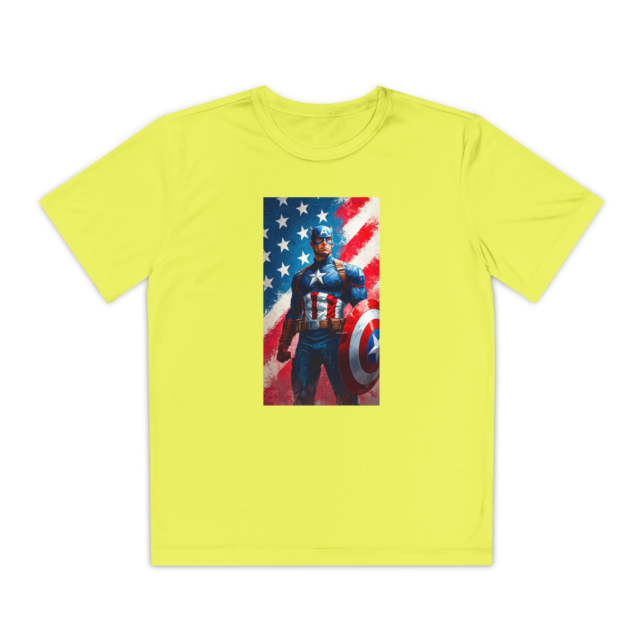 Captain America Superhero Marvel Patriotic, Kids Graphic T-Shirt, Boys Hero Top, Girls Comic Book Clothing, Birthday