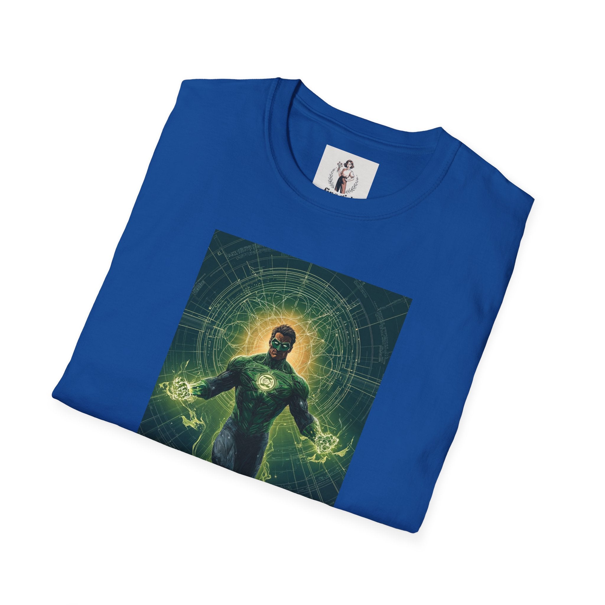 Green Lantern Superhero Marvel Unisex Softstyle T-Shirt, Comic Book Tee, Graphic Novel Shirt, Geeky Clothing, Cosplay Costume Top