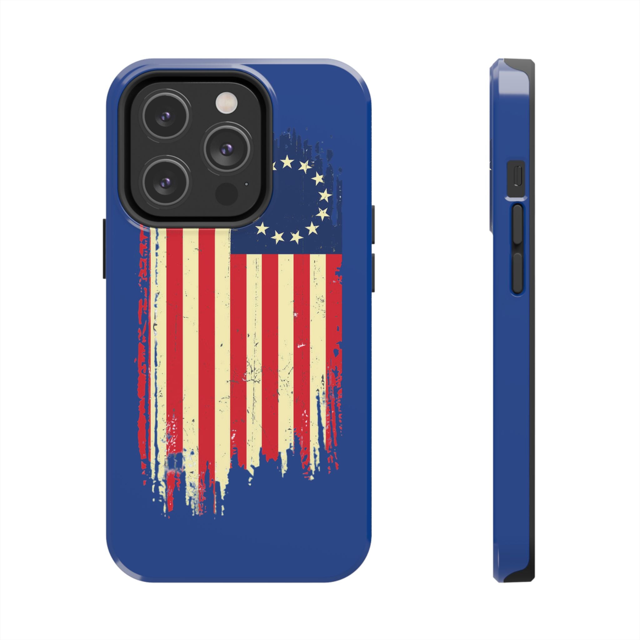 Patriotic Phone Cases with Vintage Flag Design, Tough Case for Independence Day, Memorial Day, 4th of July, Gift for Veterans, USA Pride