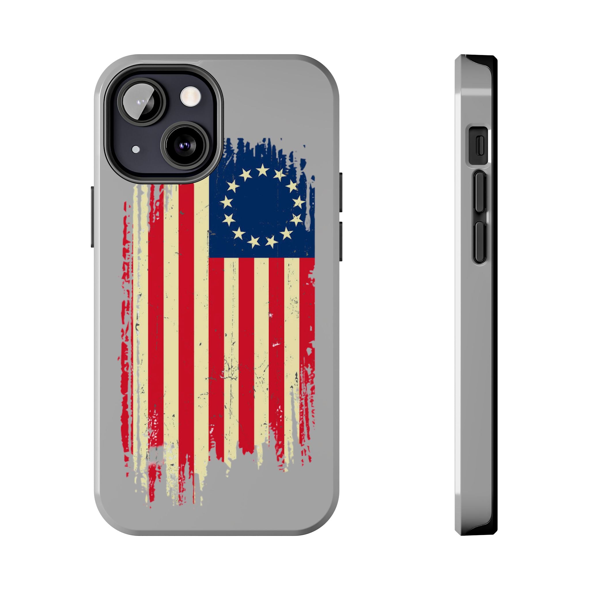 Patriotic Phone Cases with Vintage Flag Design, Tough Case for Independence Day, Memorial Day, 4th of July, Gift for Veterans, USA Pride