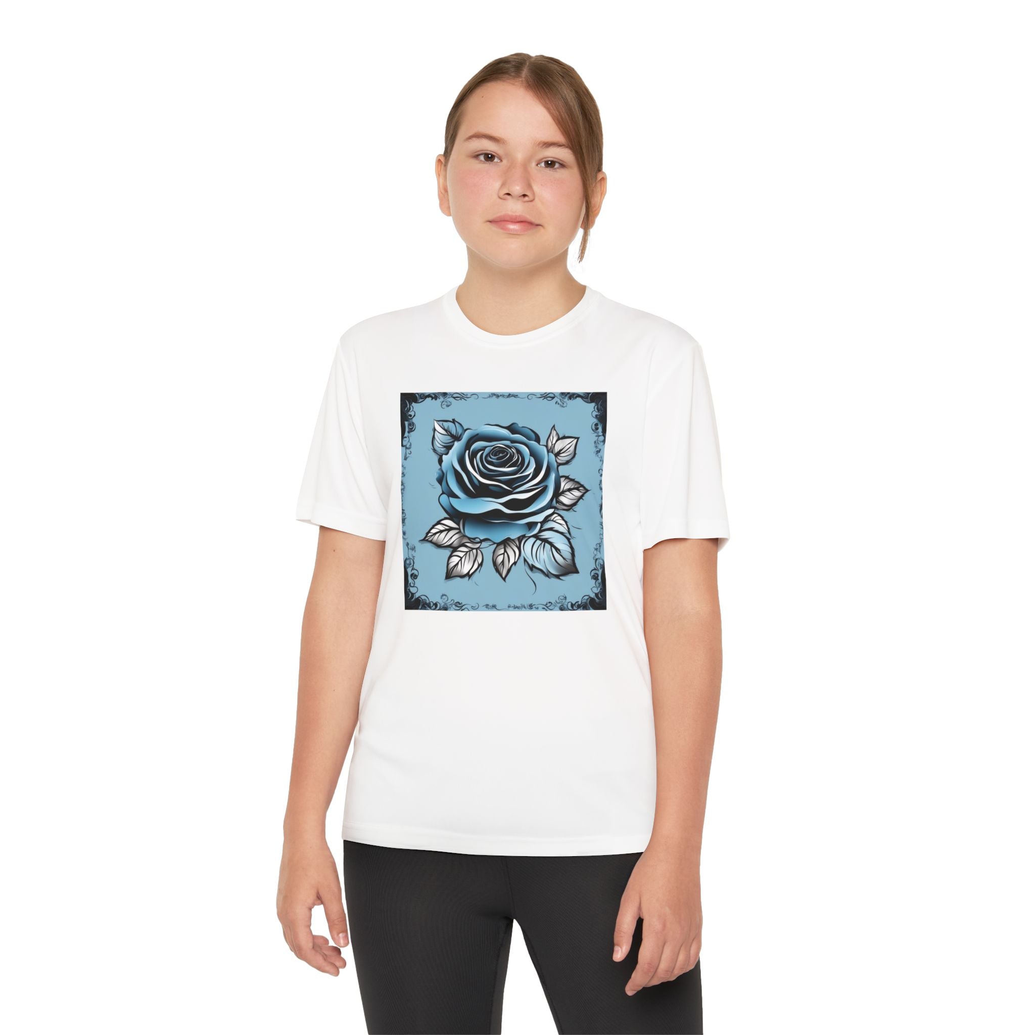 Flower Youth Tshirt, Girls Floral Tee, Kids Spring Shirt, Children's Botanical Top, Teen Blossom T-Shirt