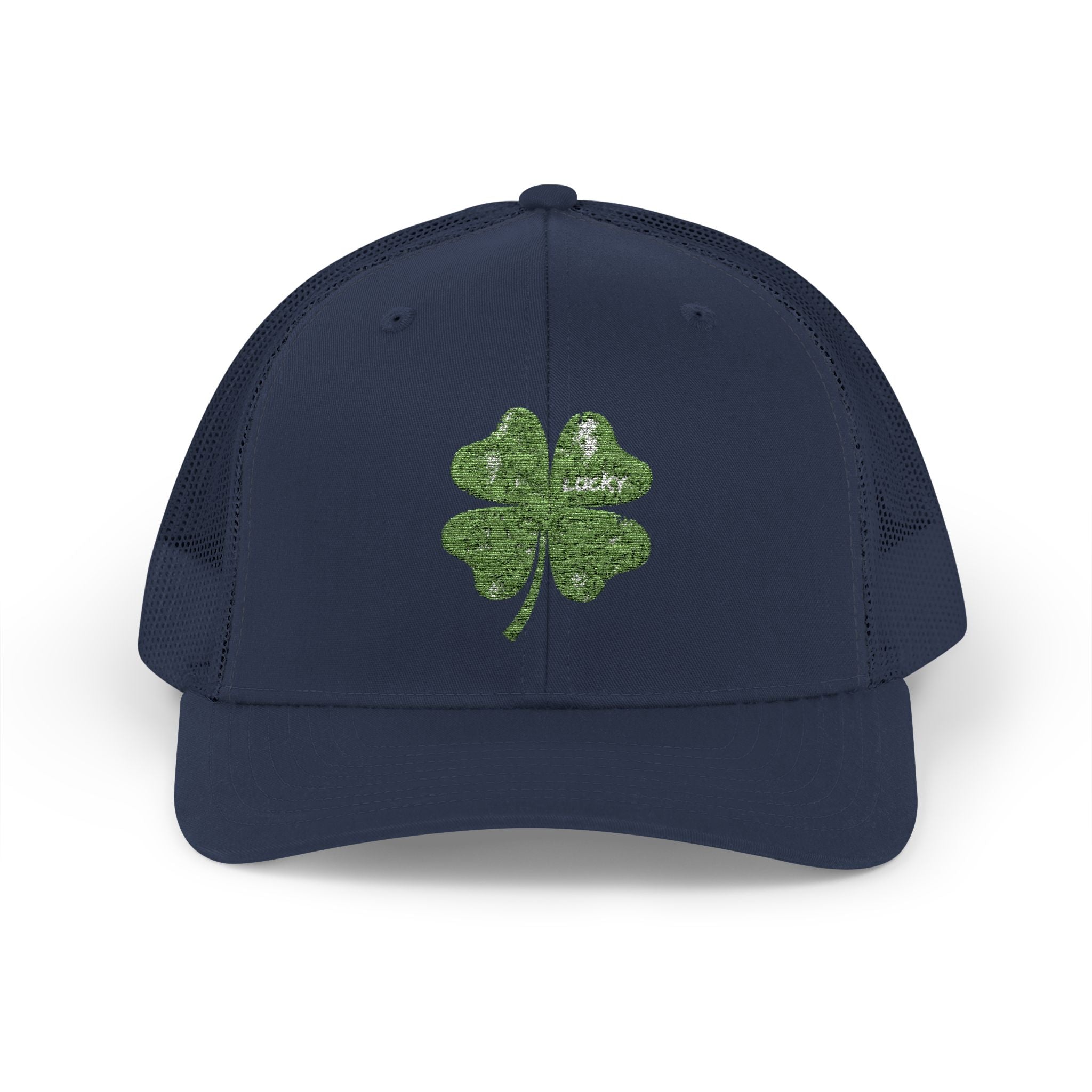 St. Patrick's Day Lucky 4-Leaf Clover Snapback Trucker Cap