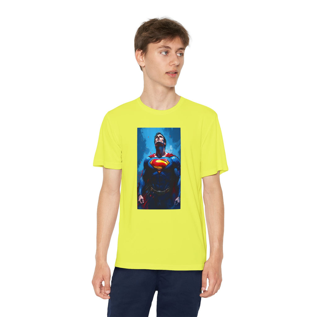 Superman Superhero Marvel T-Shirt, Youth Competitor Tee,  Kids Comic Book Hero Top, Children's Graphic Tee, Youth Super Power T-Shirt