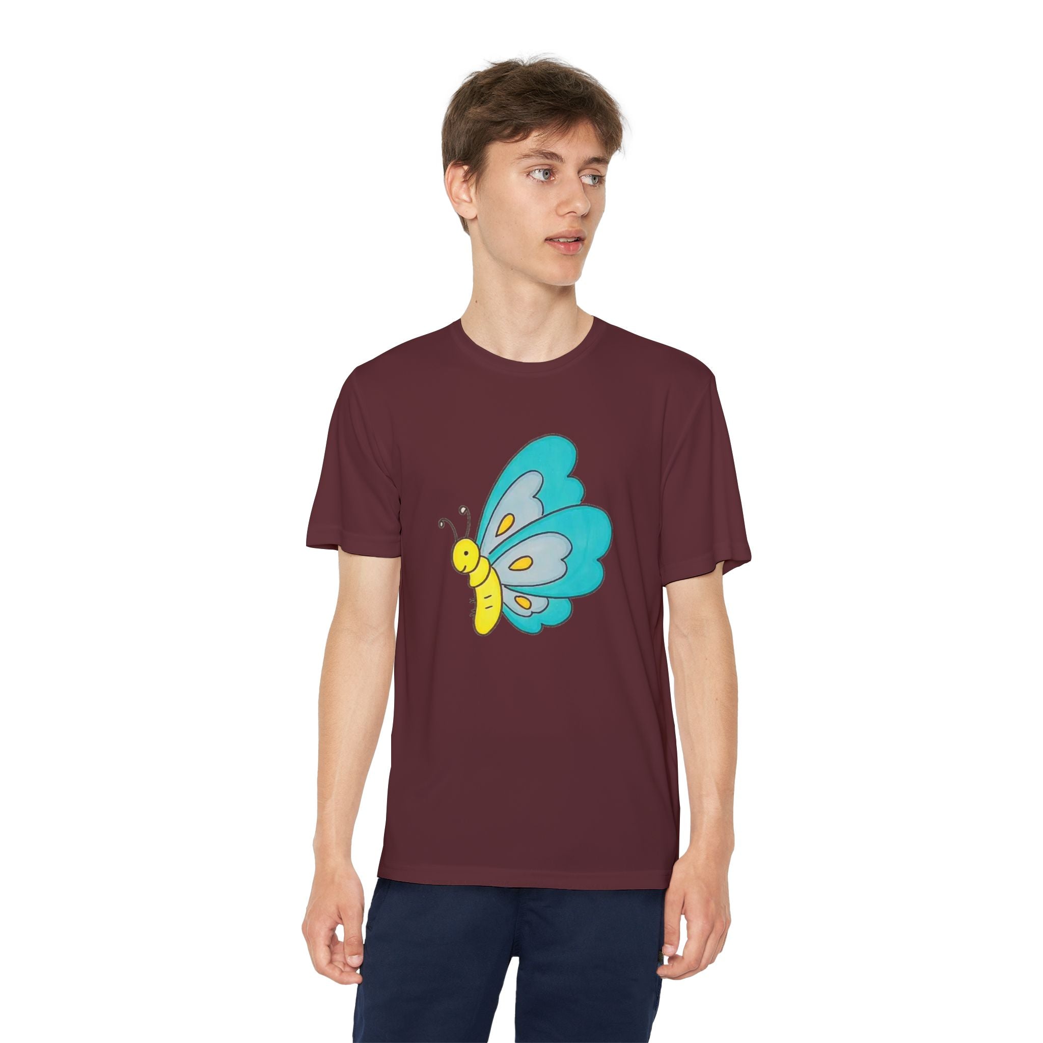 Butterffy Youth T-Shirt Sports Graphic Tee, Cool Athletic Shirt for Kids, Perfect for Sports Events, Team Spirit