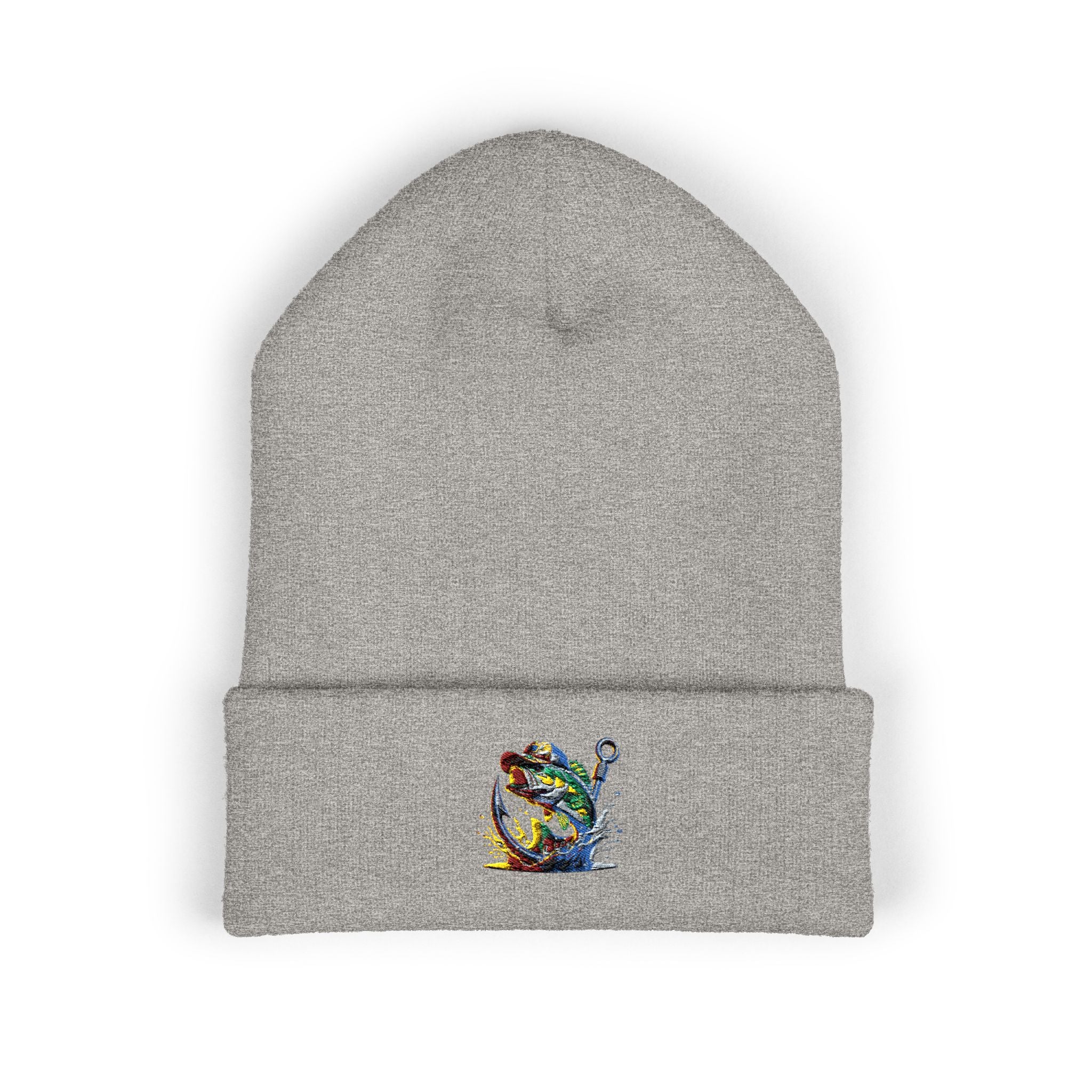 Beanie, Fishing Embroidered Hat for Outdoor Enthusiasts, Angler Gift, Fisherman Apparel, Winter Headwear, Knit Cap