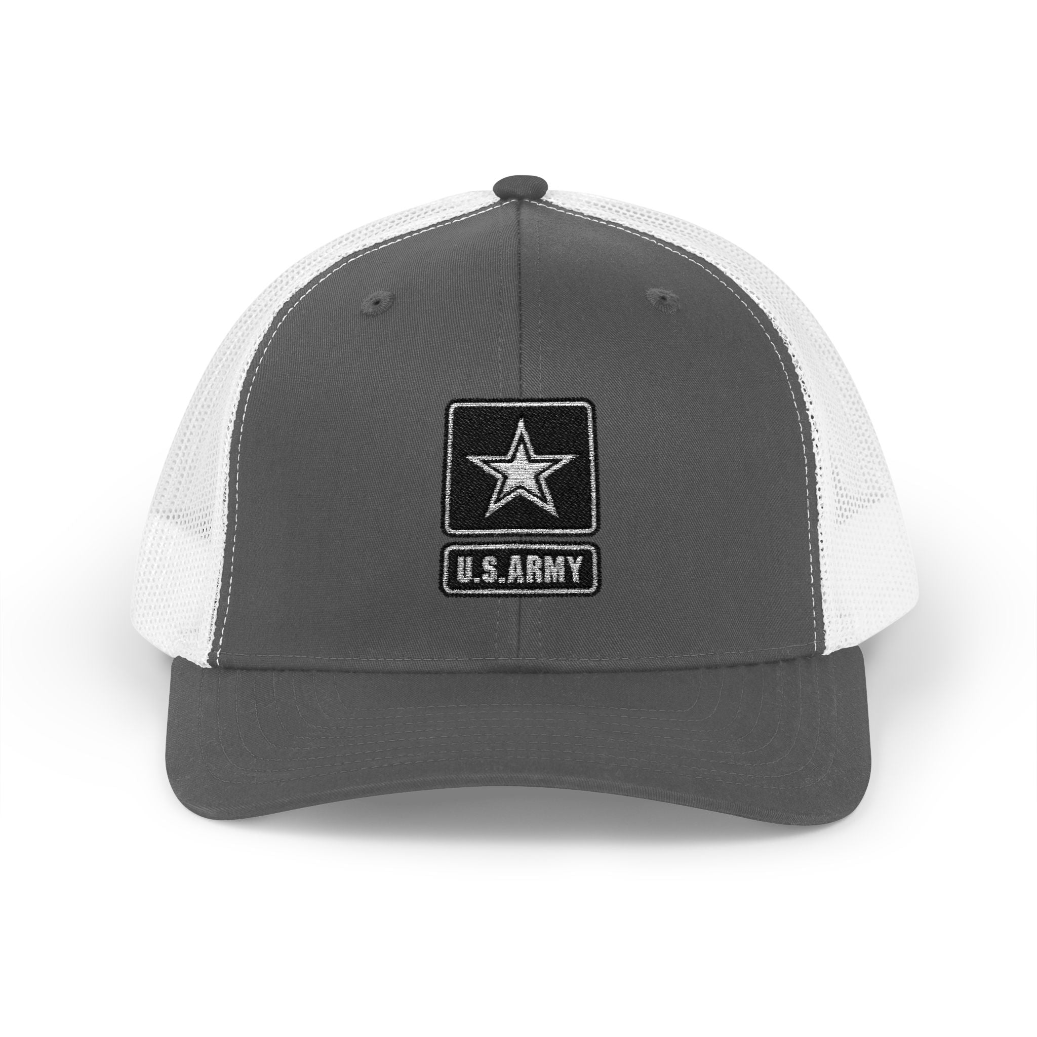 US Army Snapback Trucker Cap with Thin Red Line Design, Ideal for First Responders, Supportive Gifts, Memorials, Everyday Wear