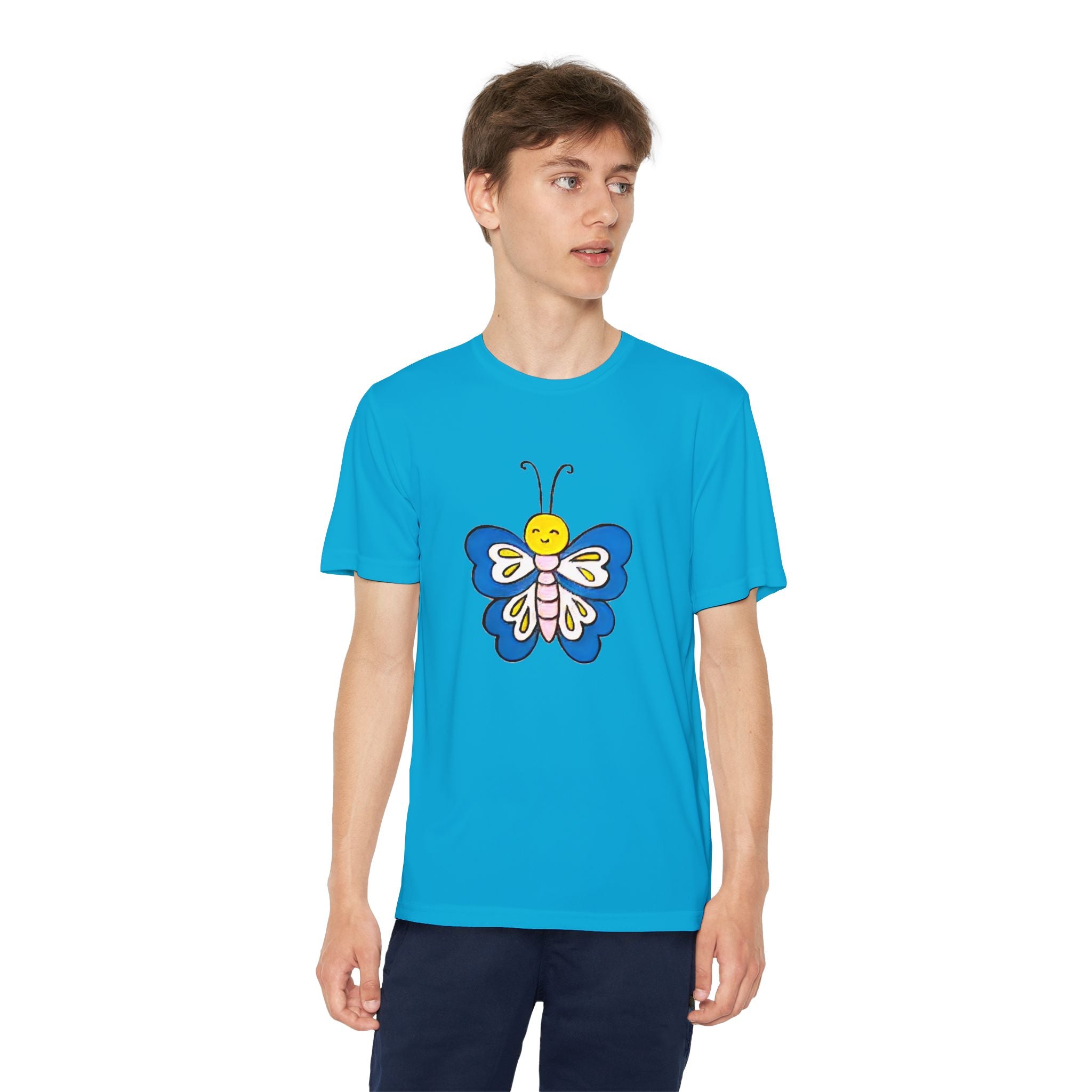 Butterffy Youth T-Shirt Sports Graphic Tee, Cool Athletic Shirt for Kids, Perfect for Sports Events, Team Spirit