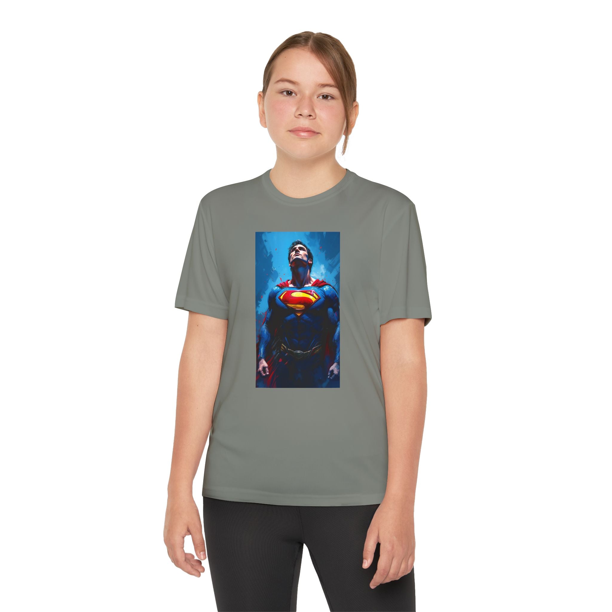Superman Superhero Marvel T-Shirt, Youth Competitor Tee,  Kids Comic Book Hero Top, Children's Graphic Tee, Youth Super Power T-Shirt