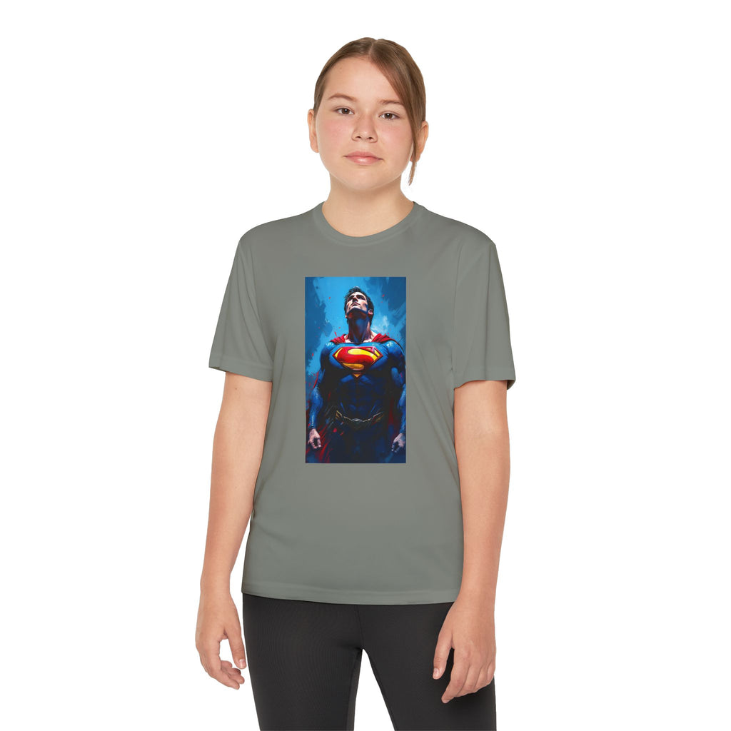 Superman Superhero Marvel T-Shirt, Youth Competitor Tee,  Kids Comic Book Hero Top, Children's Graphic Tee, Youth Super Power T-Shirt
