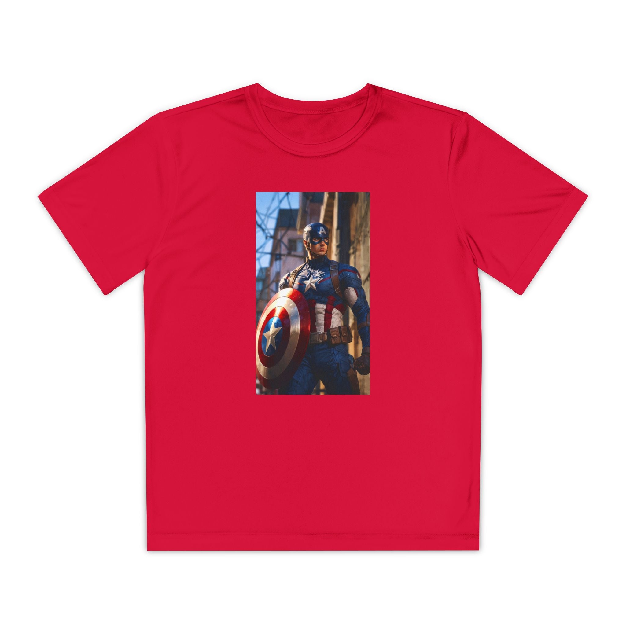 Captain America Superhero Marvel Patriotic, Kids Graphic T-Shirt, Boys Hero Top, Girls Comic Book Clothing, Birthday