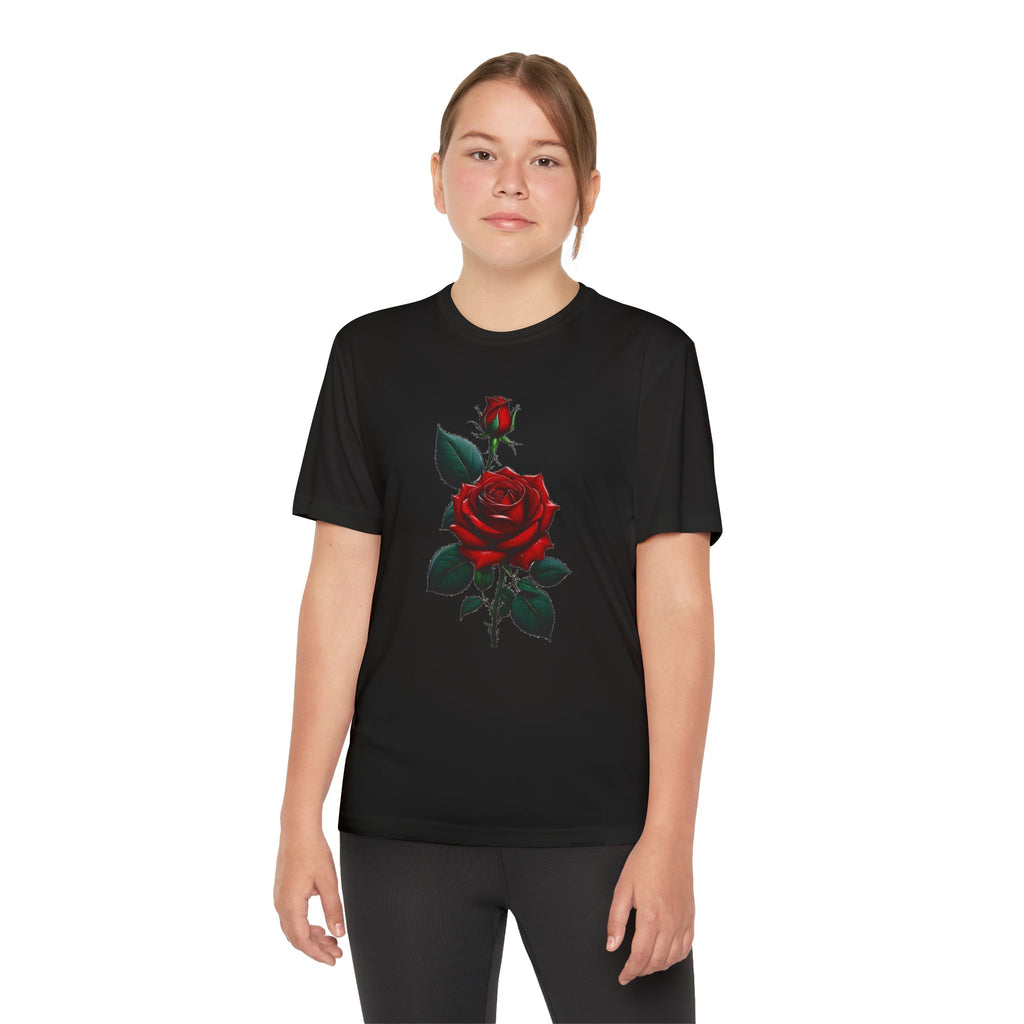 Flower Youth Tshirt, Girls Floral Tee, Kids Spring Shirt, Children's Botanical Top, Teen Blossom T-Shirt