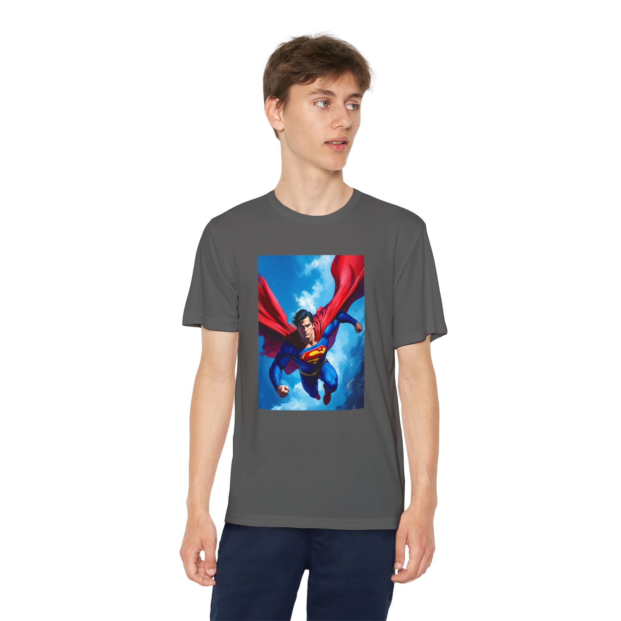 Superman Superhero Marvel T-Shirt, Youth Competitor Tee,  Kids Comic Book Hero Top, Children's Graphic Tee, Youth Super Power T-Shirt