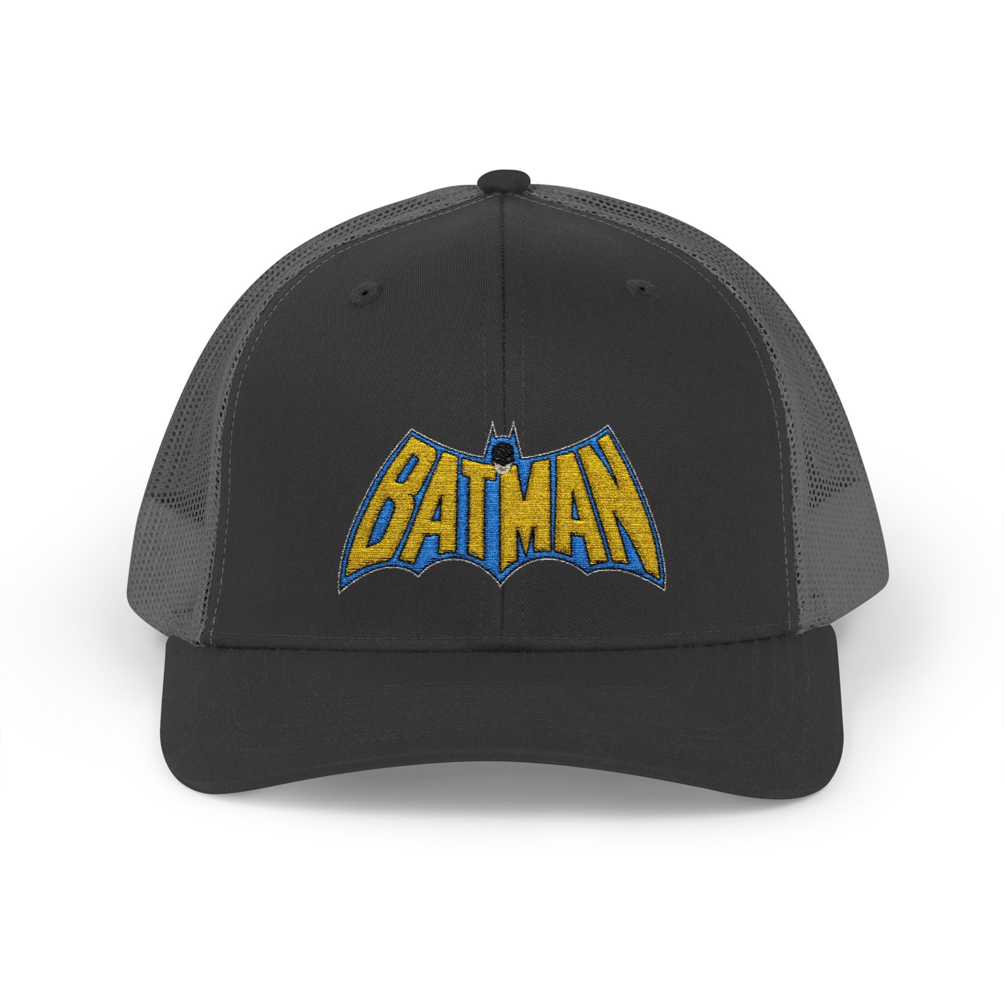 Batman Snapback Trucker Cap with Thin Red Line Design, Ideal for First Responders, Supportive Gifts, Memorials, Everyday Wear