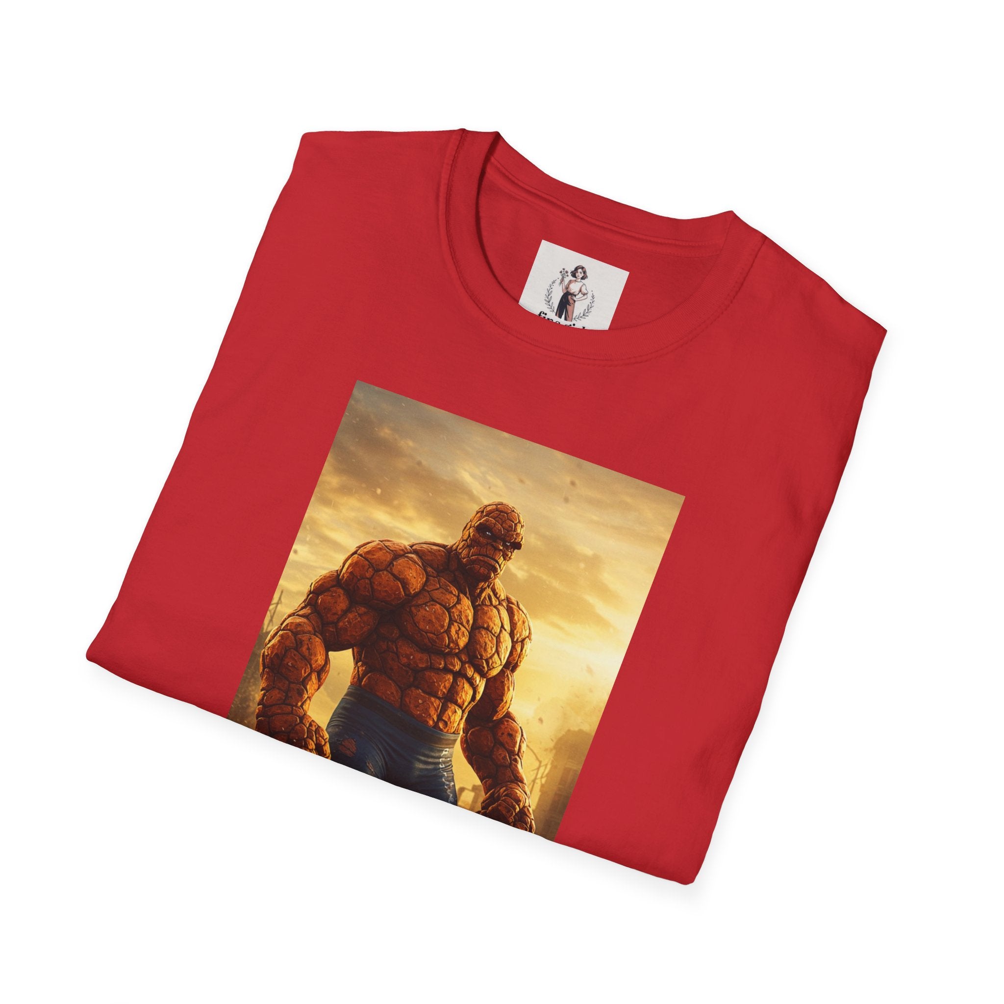 The Thing Superhero Marvel Unisex Softstyle T-Shirt, Comic Book Tee, Geeky Clothing, Cosplay Costume Top