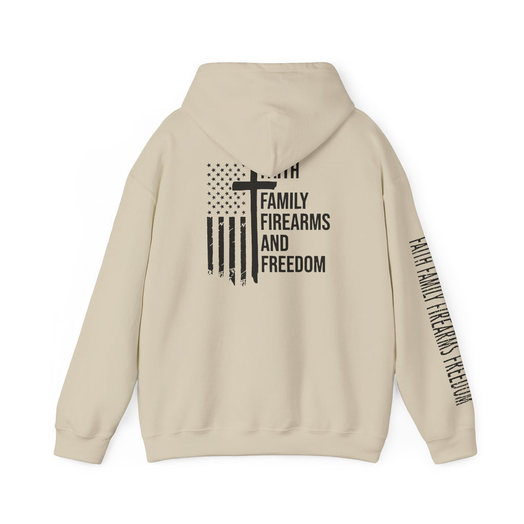 Faith Family Firearms Freedom  Patriotic Hoodie Rebel Spirit Unisex Hoodie