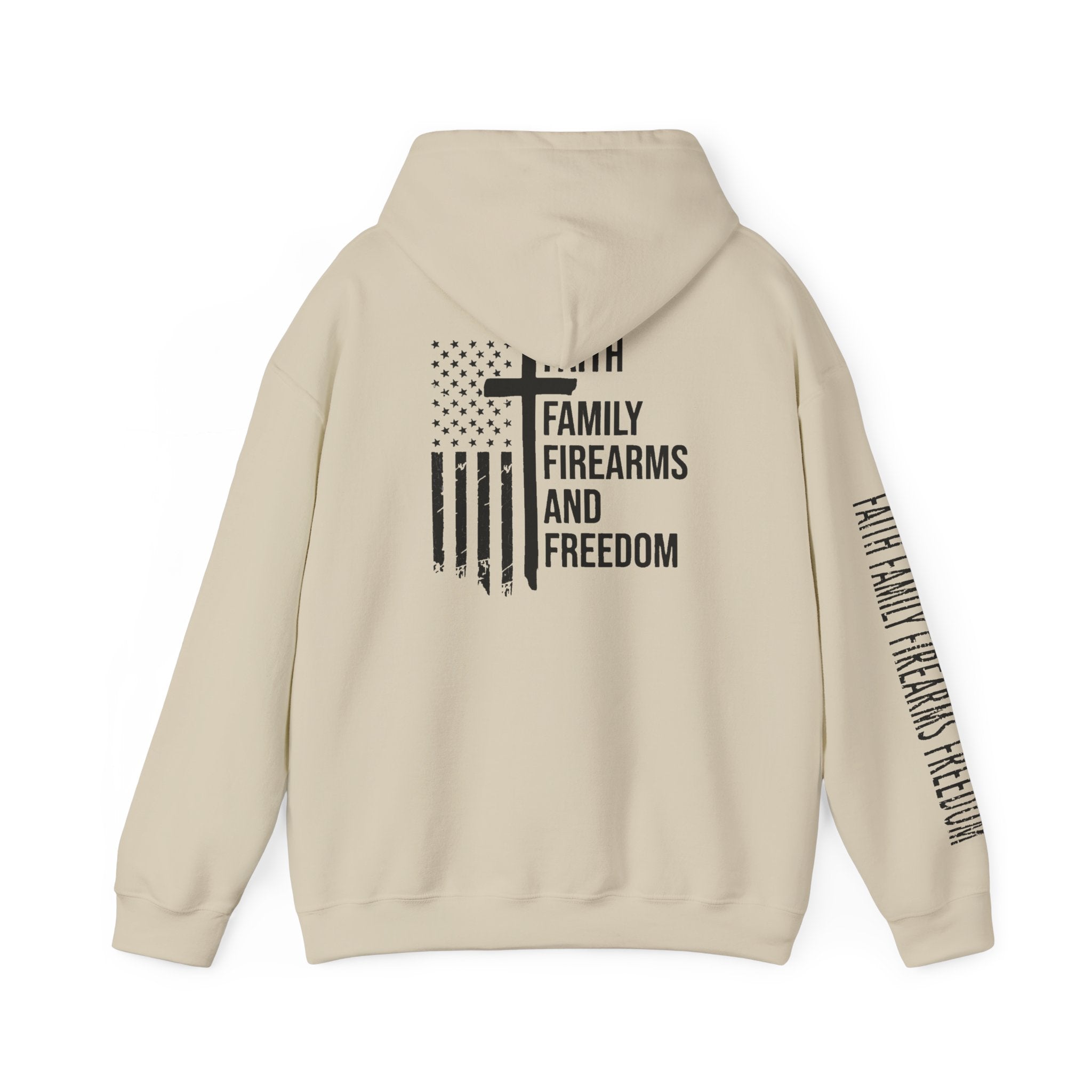 Faith Family Firearms Freedom  Patriotic Hoodie Rebel Spirit Unisex Hoodie