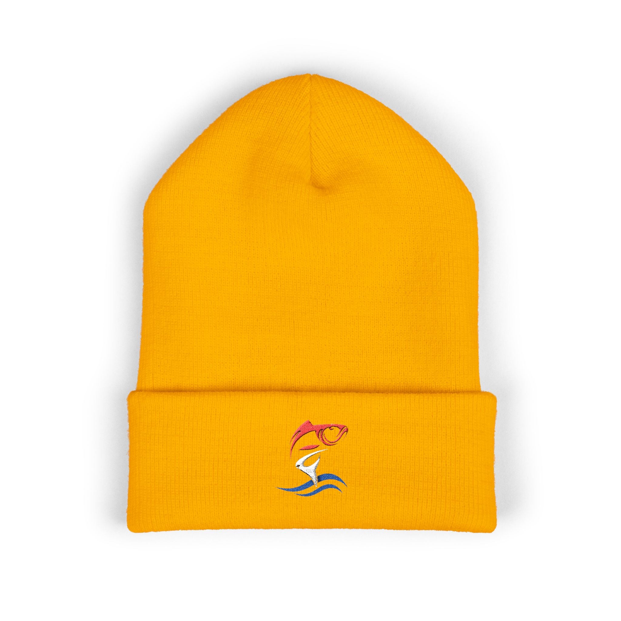 Embroidered Patriotic Fishing Beanie, Fisherman Gift, Outdoor Apparel, Fishing Gear, Angler Hat, Fishing Lure Beanie