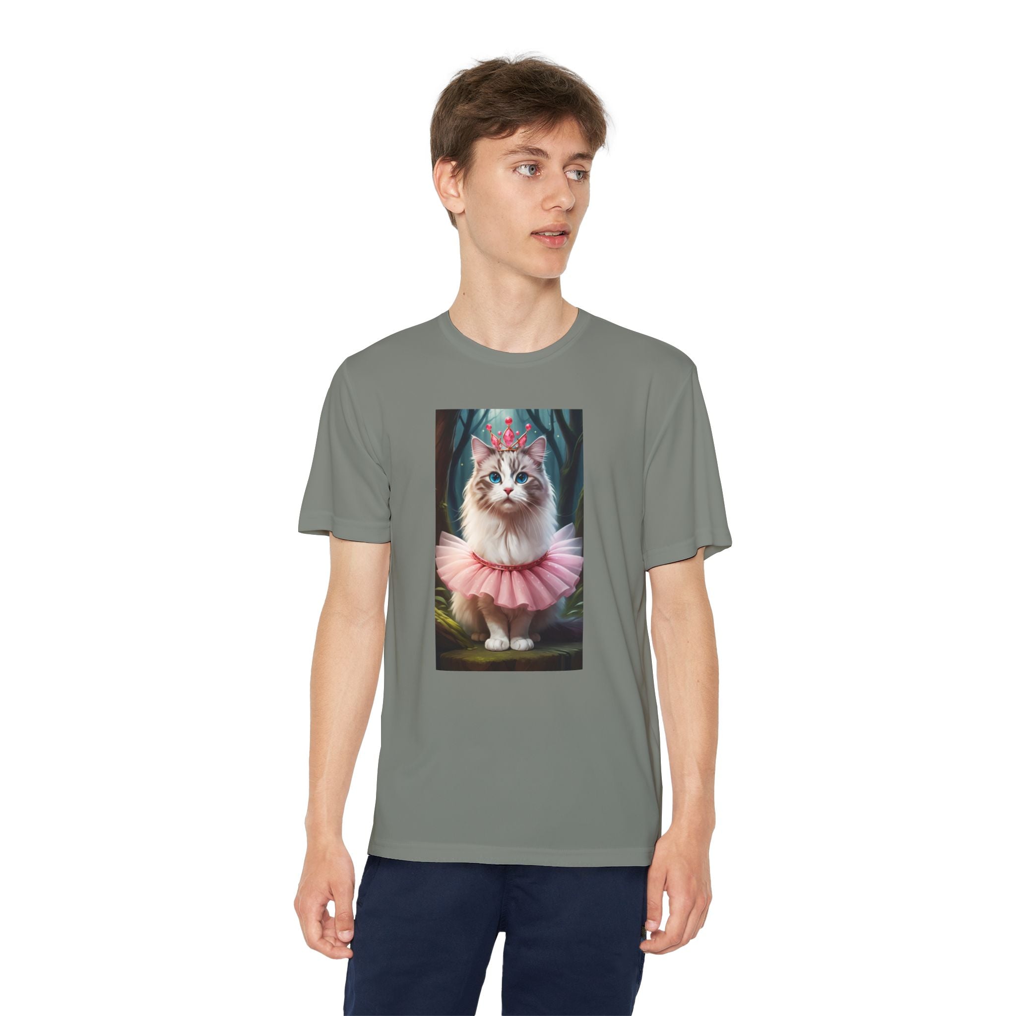 Graphic Tee, Cute Cartoon Kitten, Kids Animal Lover Shirt, Kitty Princess Design, Youth Tee for Girls and Boys, Funny Cat Shirt, Gift for