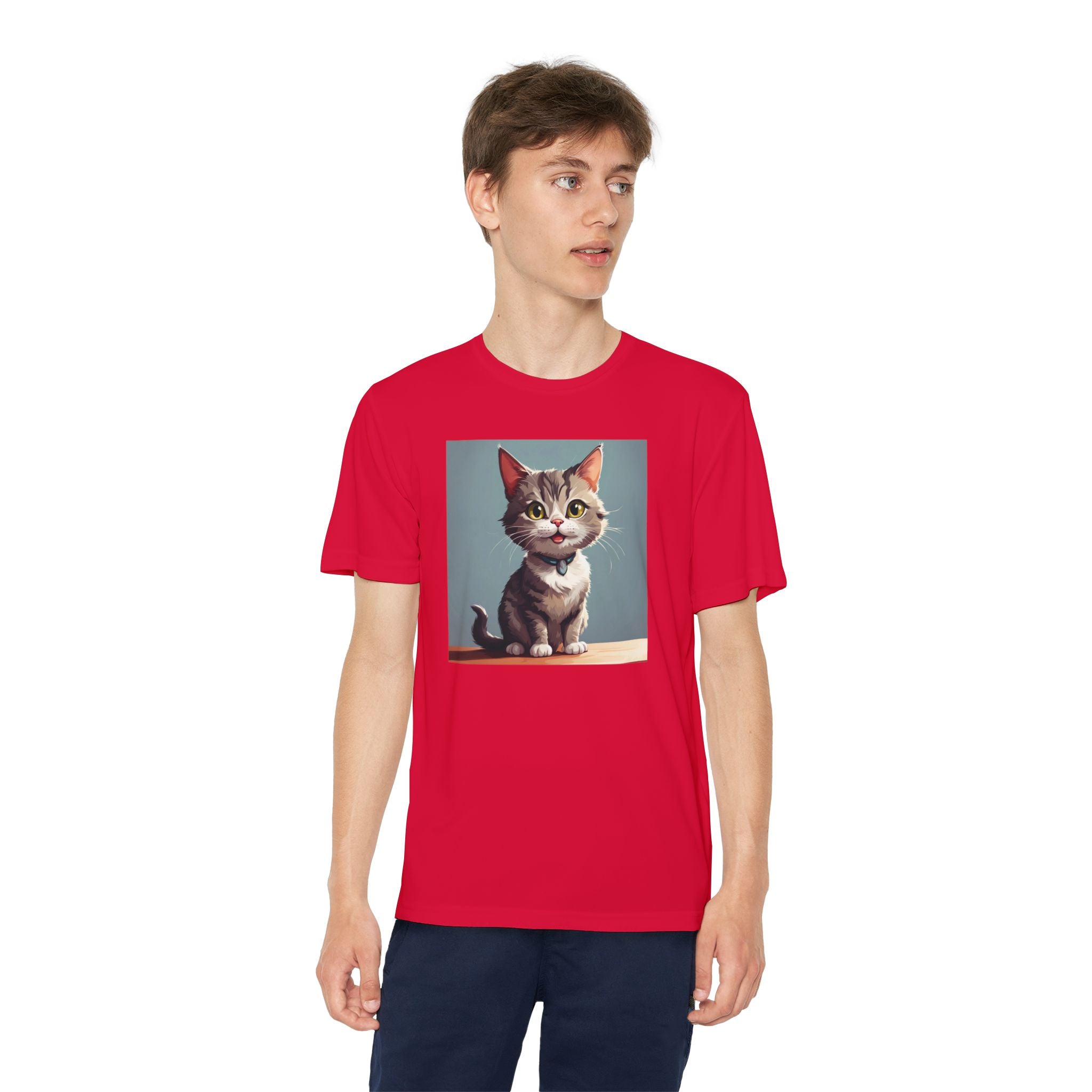 Youth Tee, Cute Kitten Graphic Shirt for Kids, Cat Lover Gift, Animal Theme Top, Children's Clothing, Feline Print Apparel
