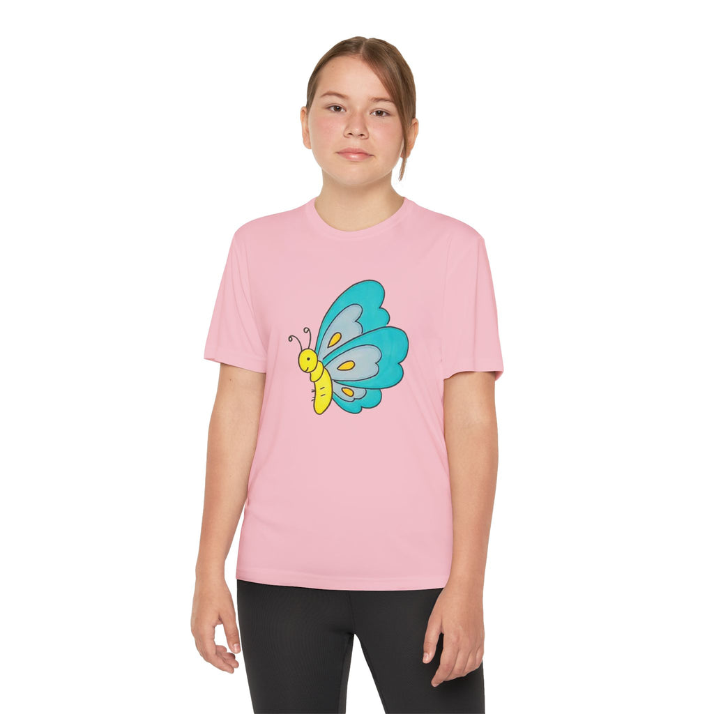 Butterffy Youth T-Shirt Sports Graphic Tee, Cool Athletic Shirt for Kids, Perfect for Sports Events, Team Spirit