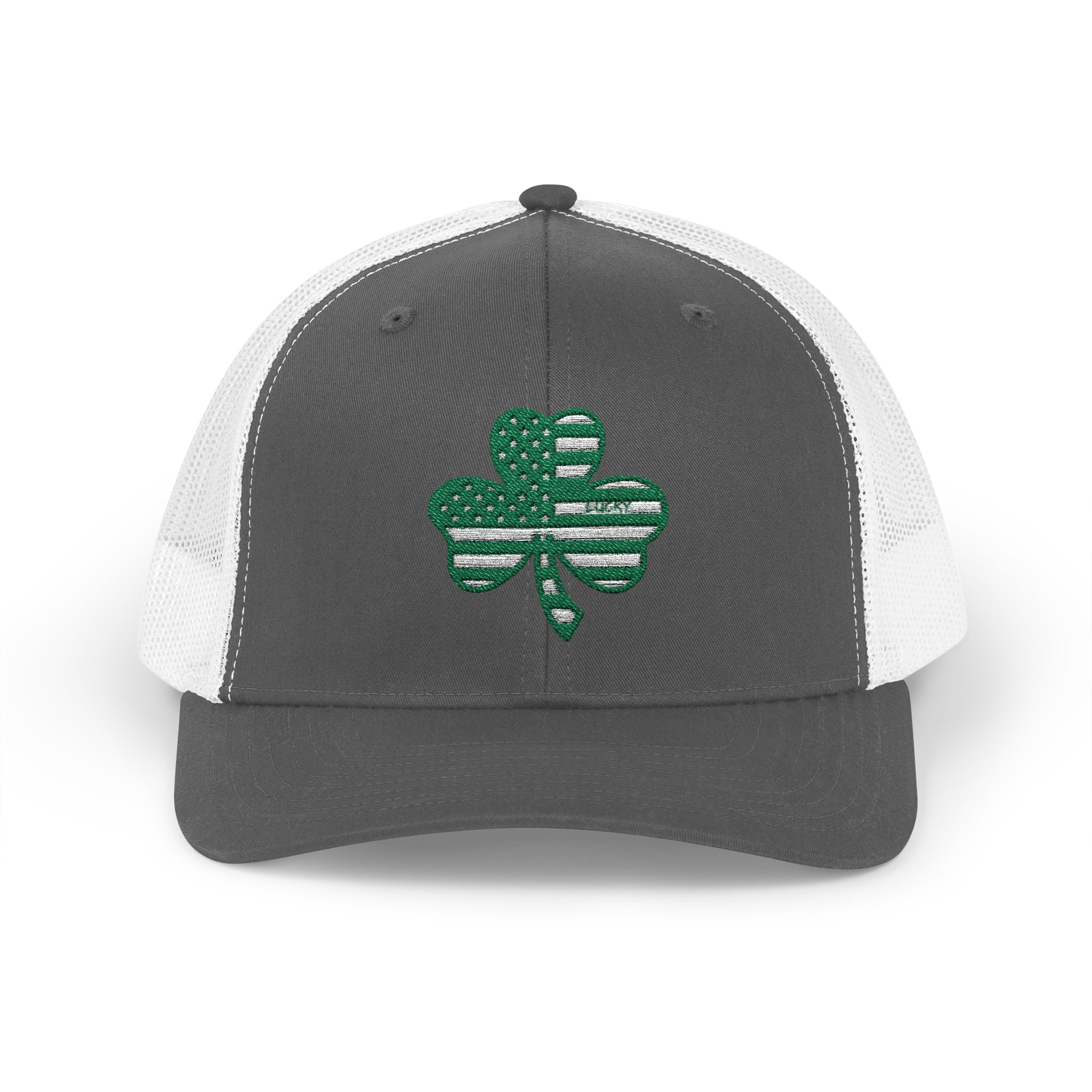St. Patrick's Day Lucky 4-Leaf Clover Snapback Trucker Cap